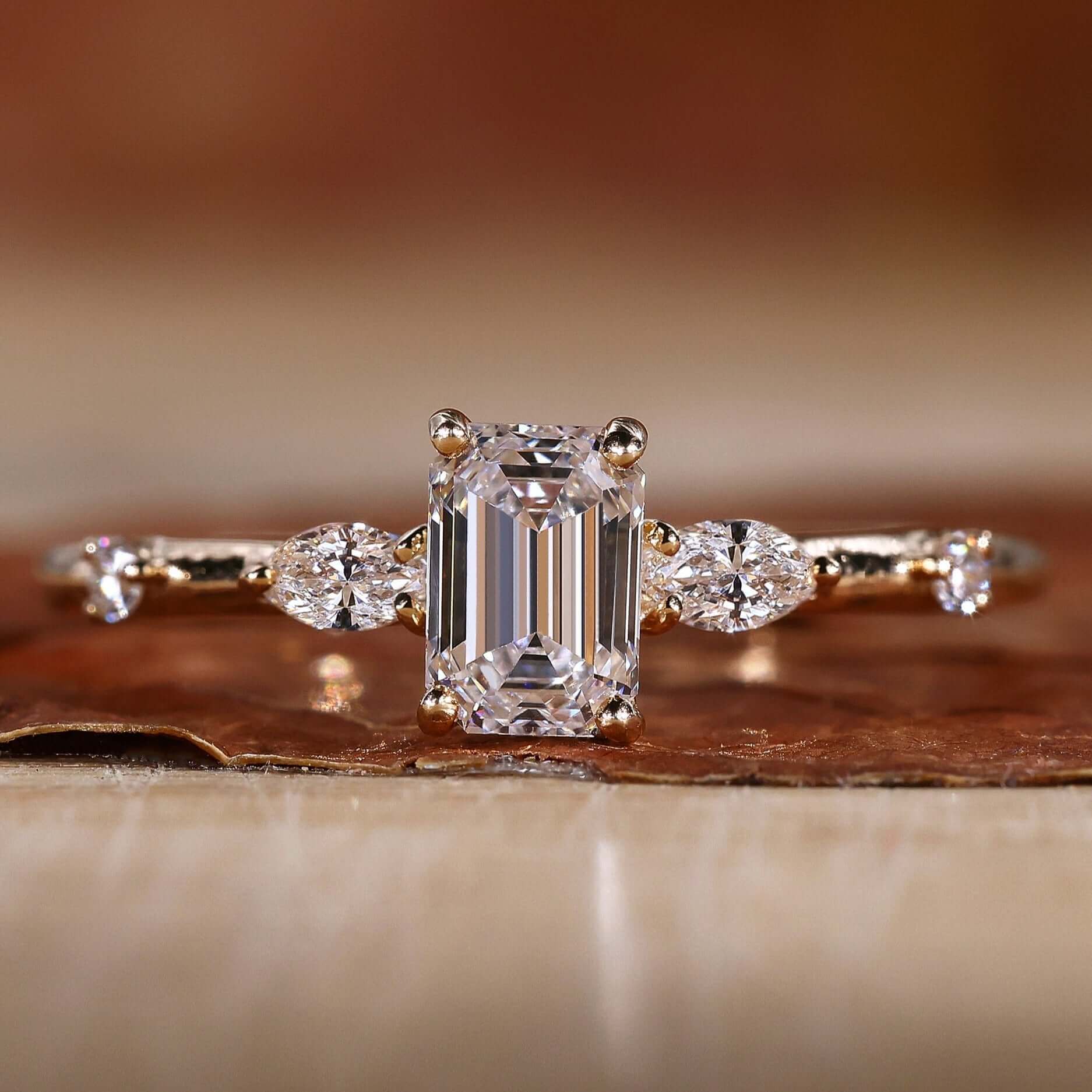 emerald cut engagement ring