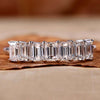 emerald cut lab grown diamond band