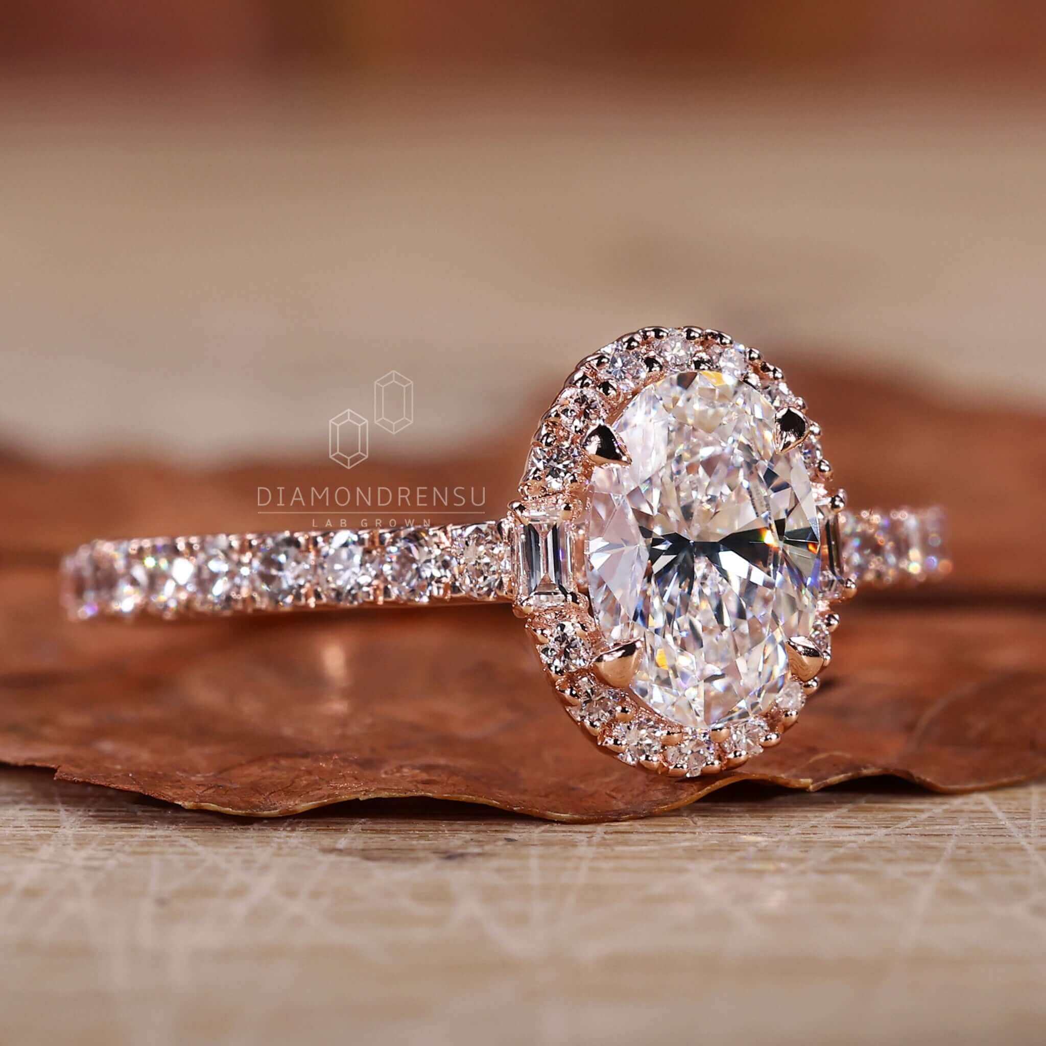 rose gold engagement ring