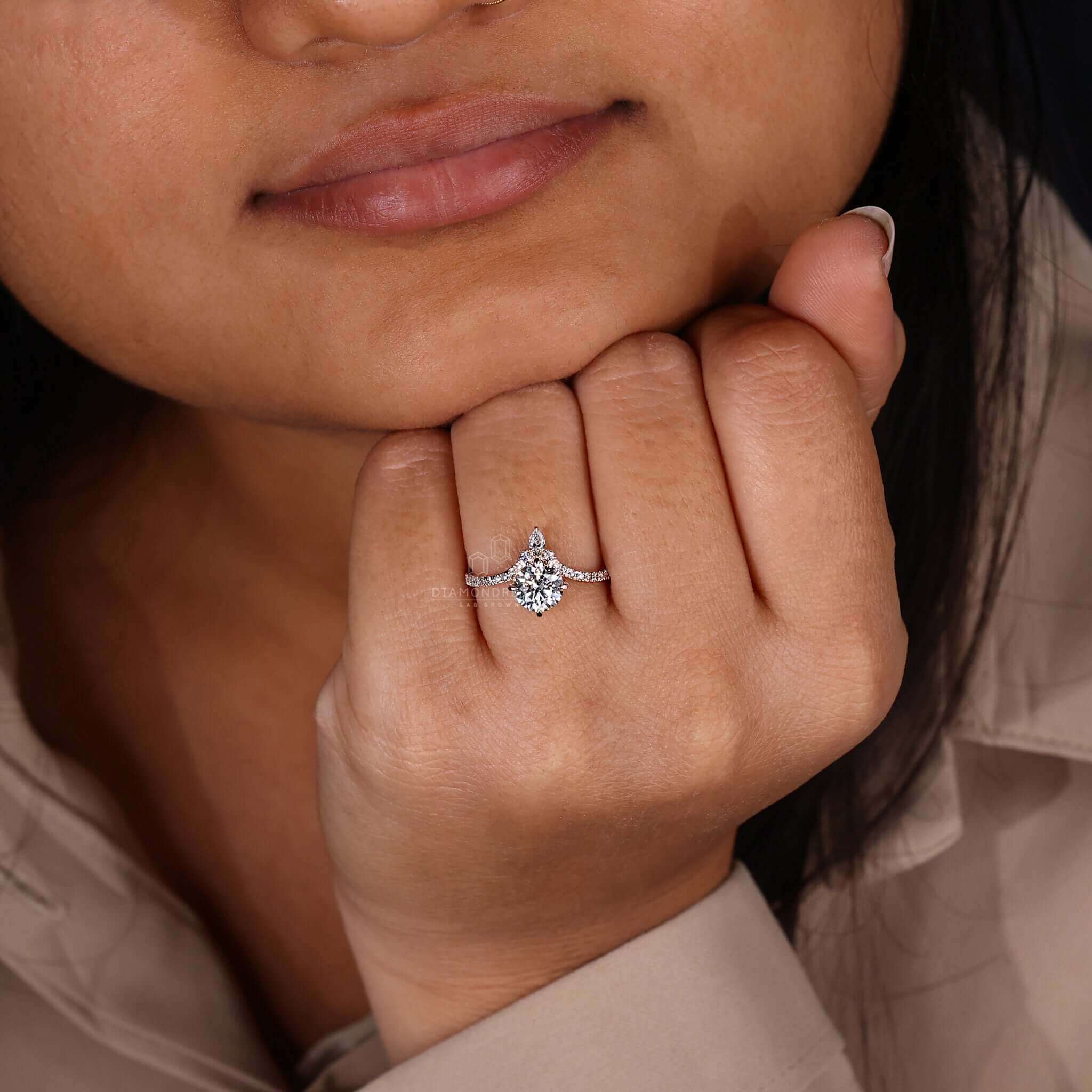 unique lab grown diamond ring