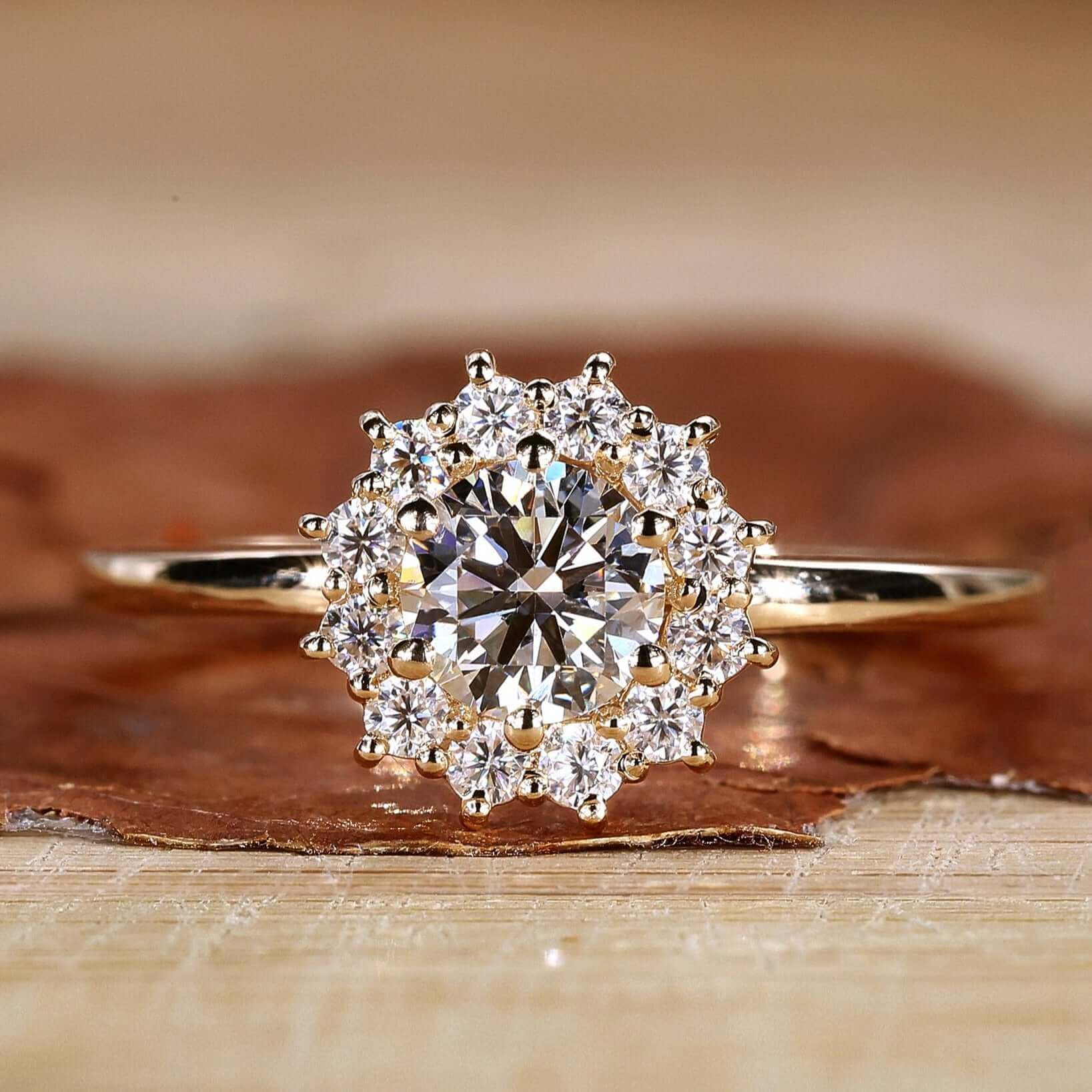 lab grown diamond engagement ring