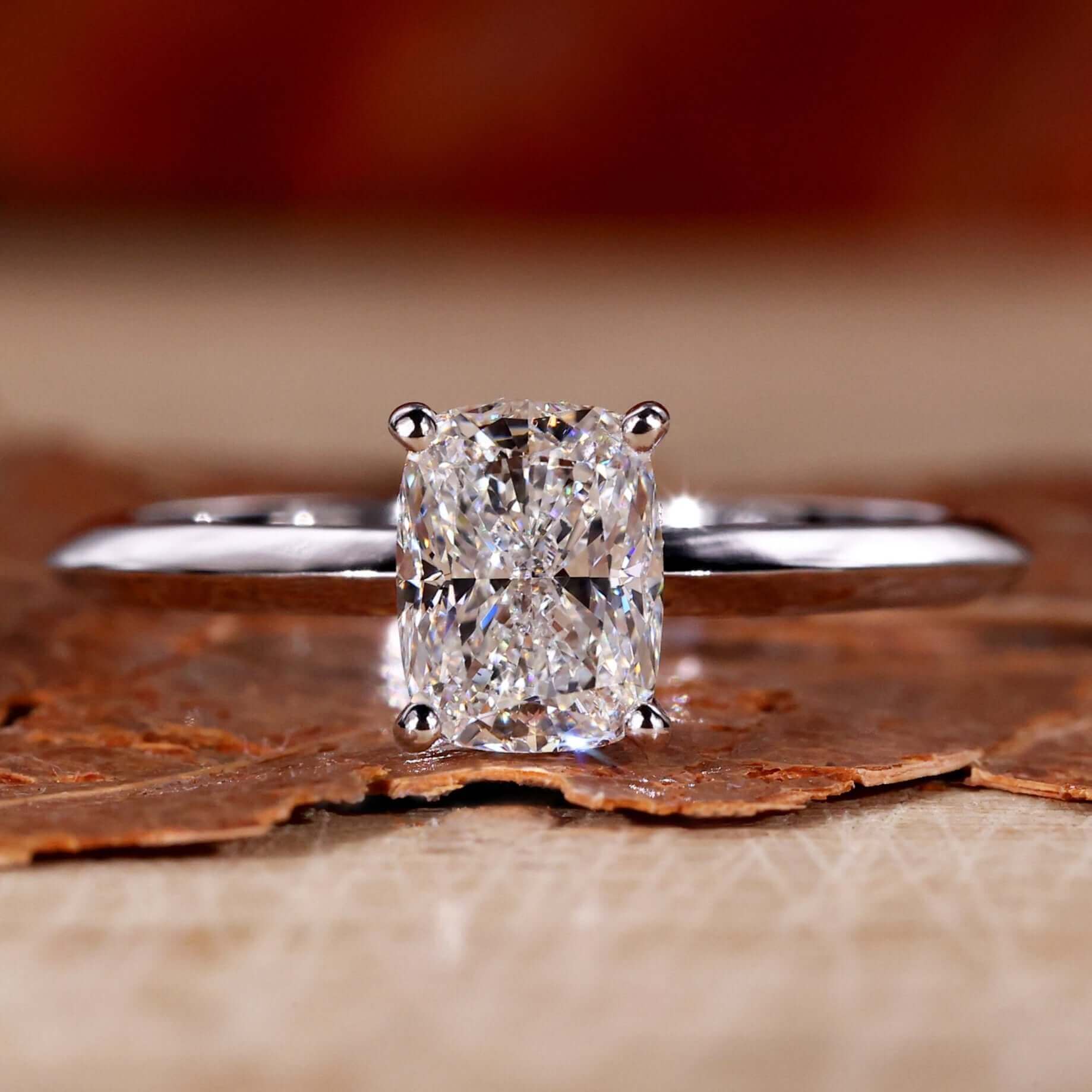 cushion engagement ring