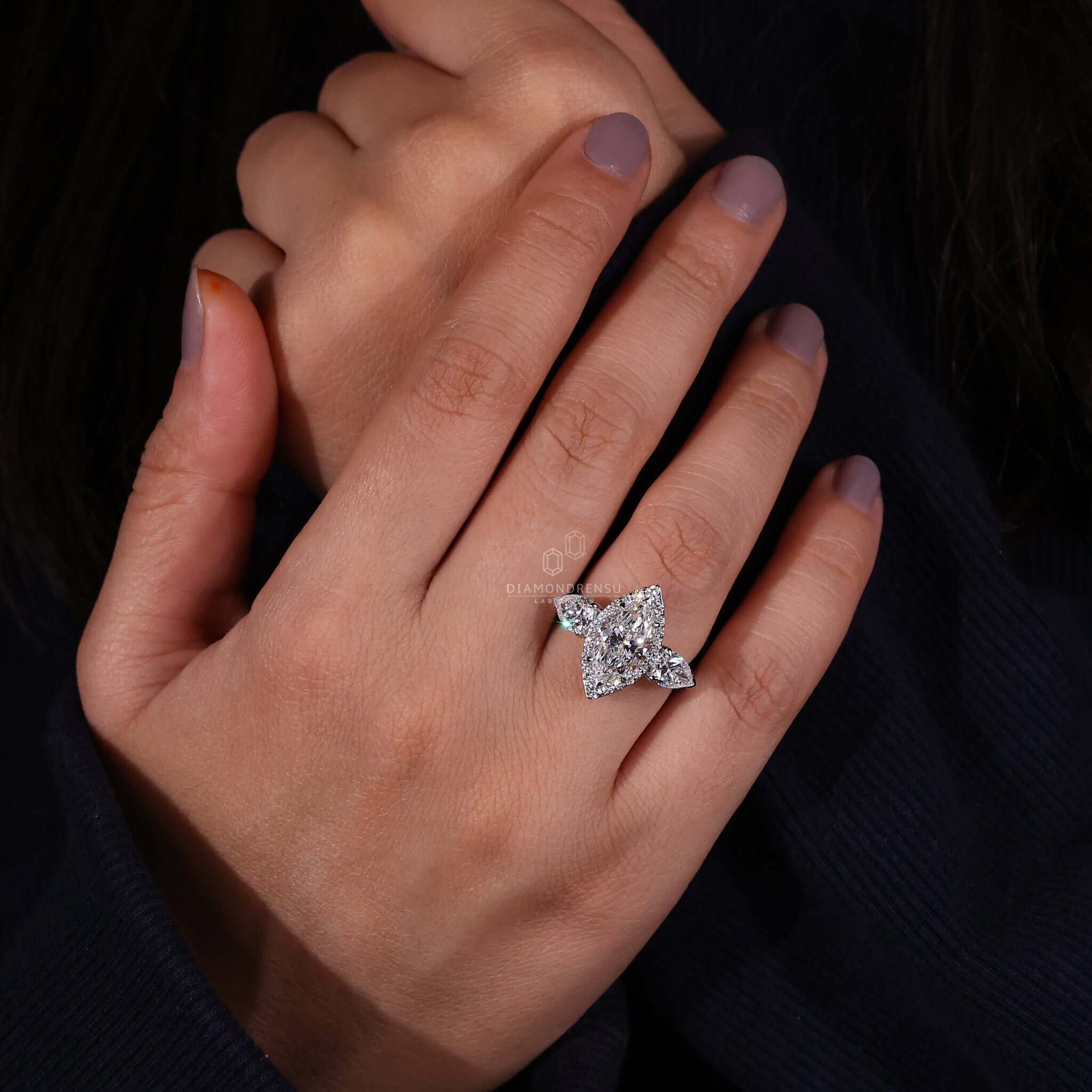 moissanite engagement ring