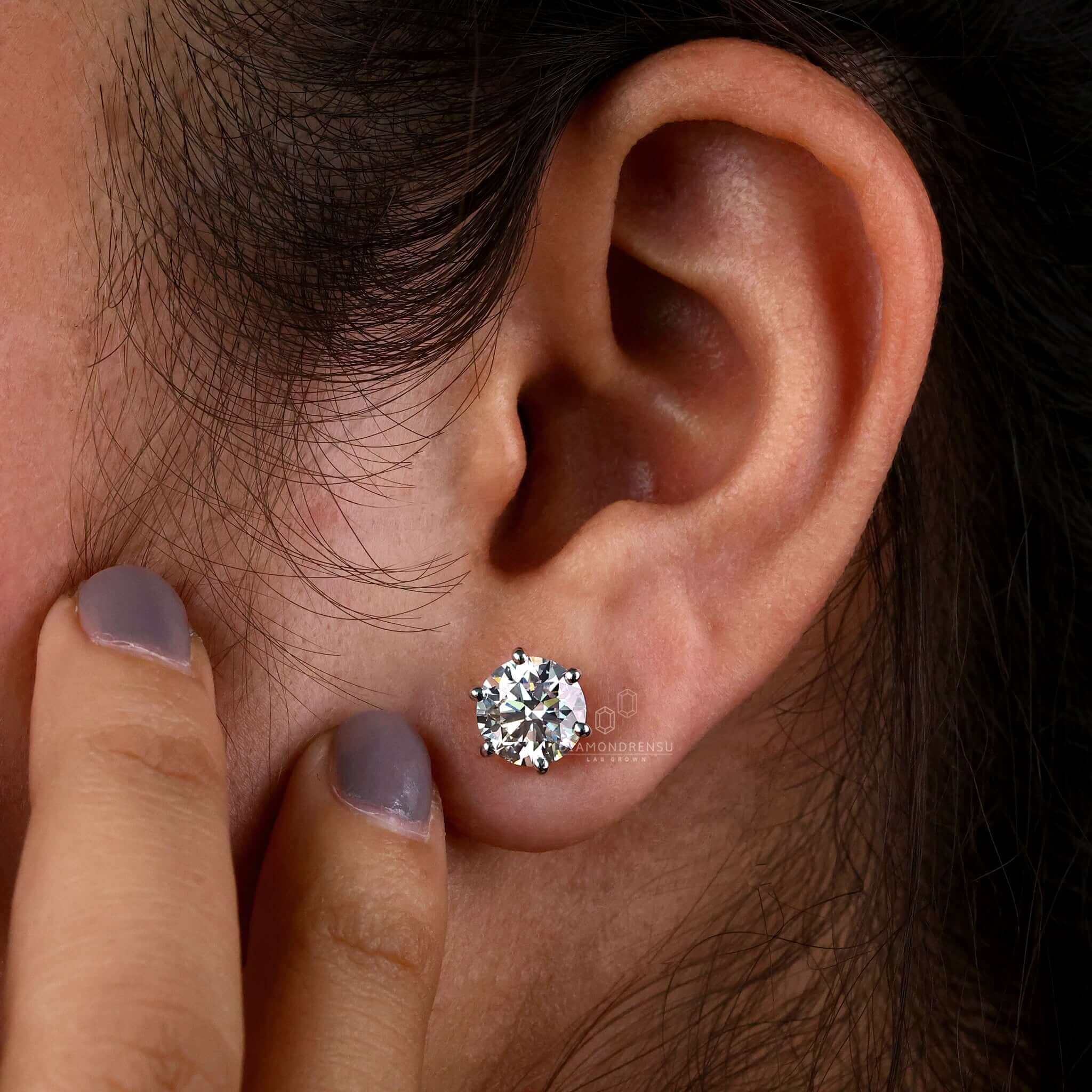 diamond stud earrings