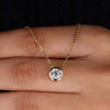 round lab grown diamond necklace