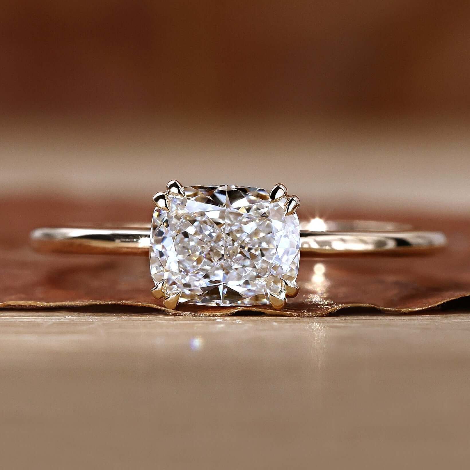 cushion engagement ring