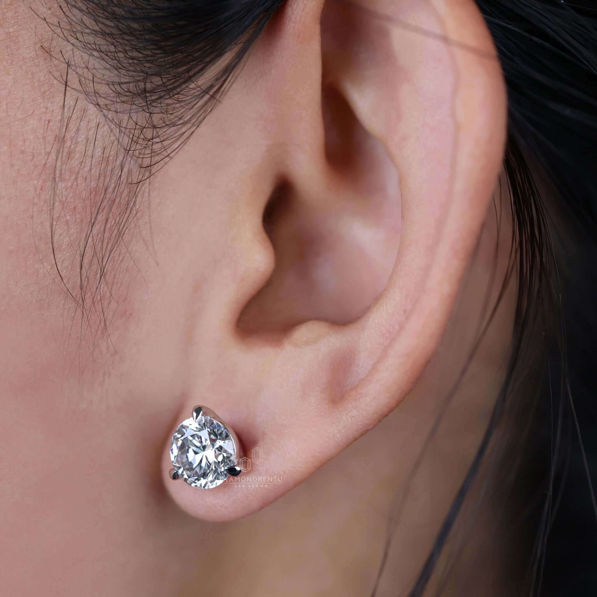 certified diamond earrings