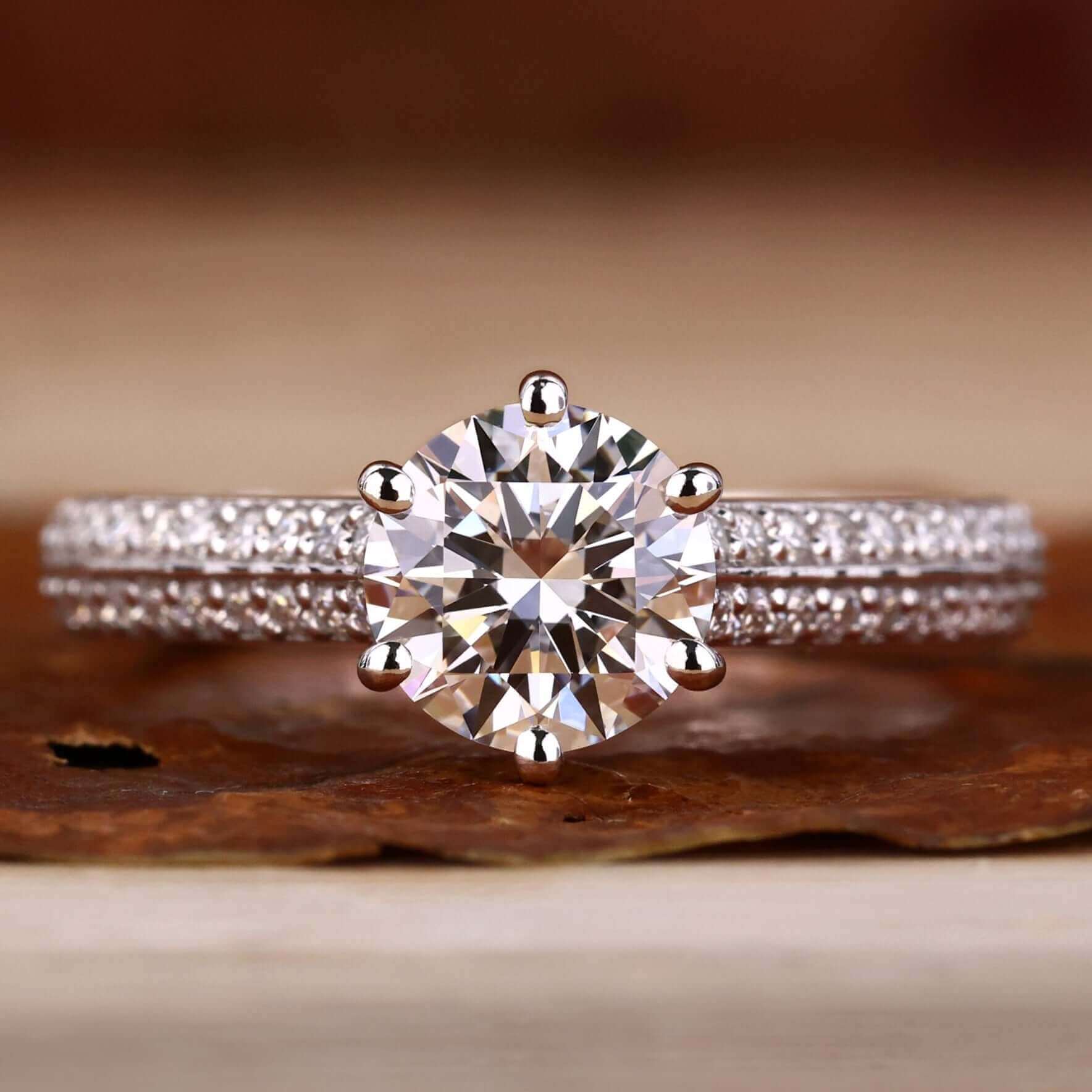 round lab grown diamond ring