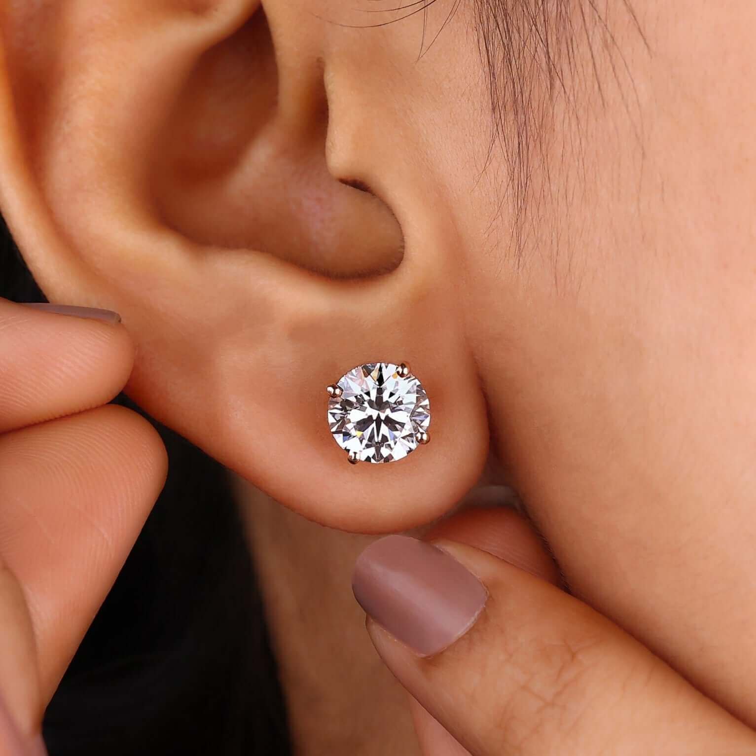 diamond stud earrings