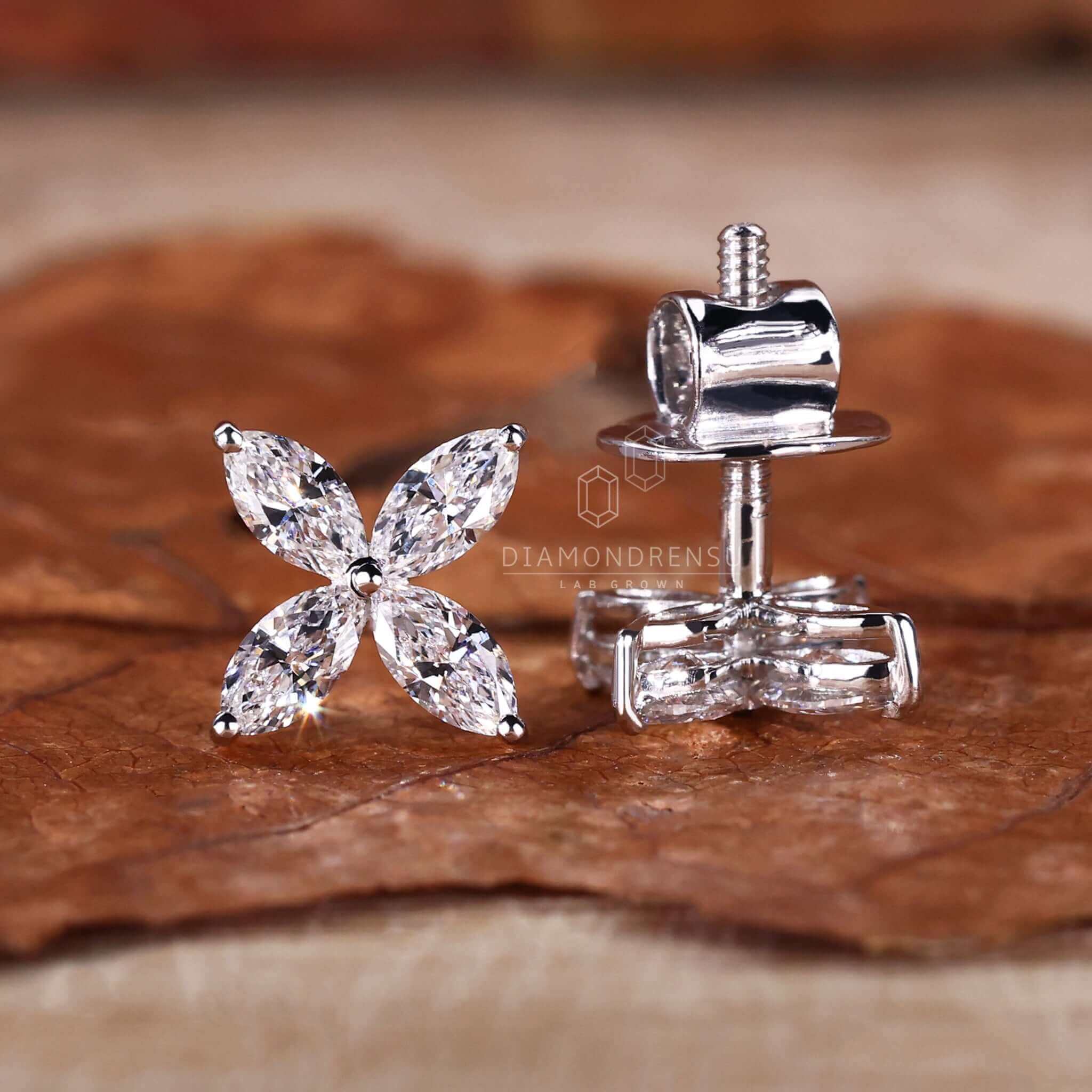 lab created diamond earrings