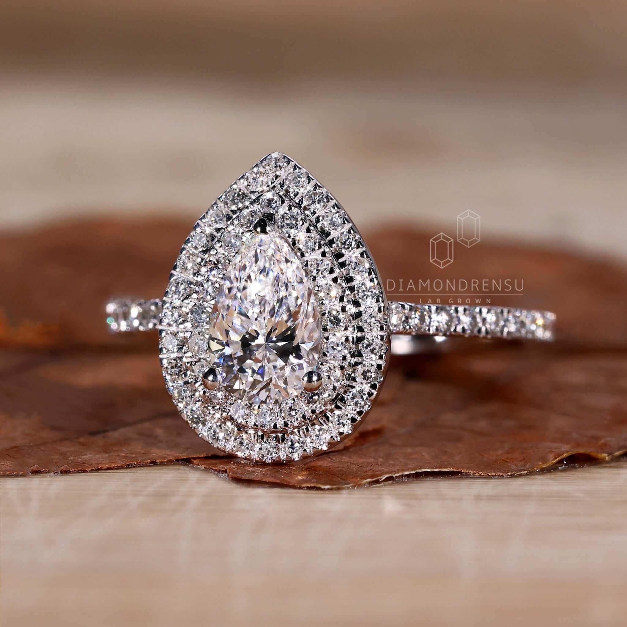 double halo engagement ring