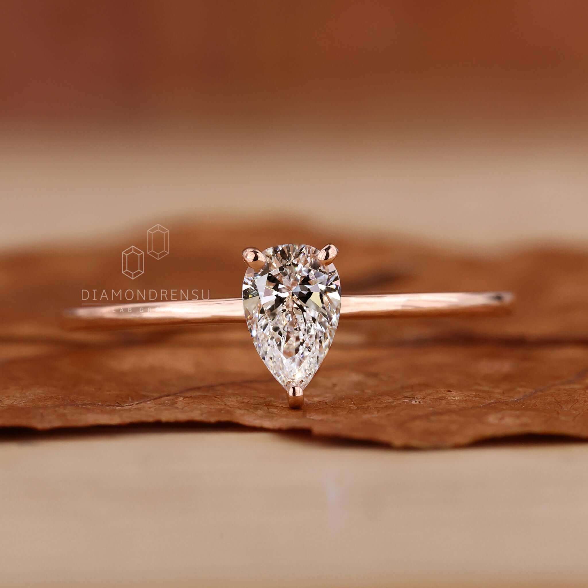 lab created diamond solitaire ring