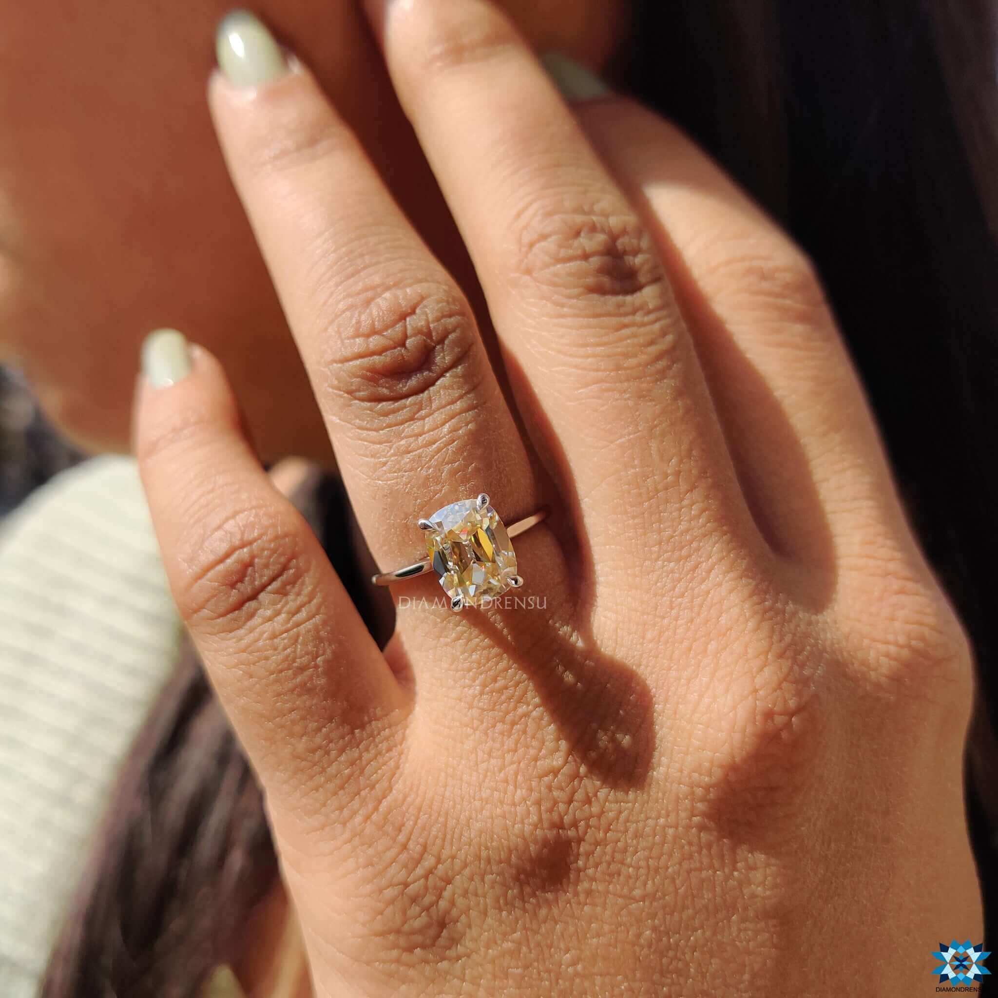 affordable moissanite engagement ring