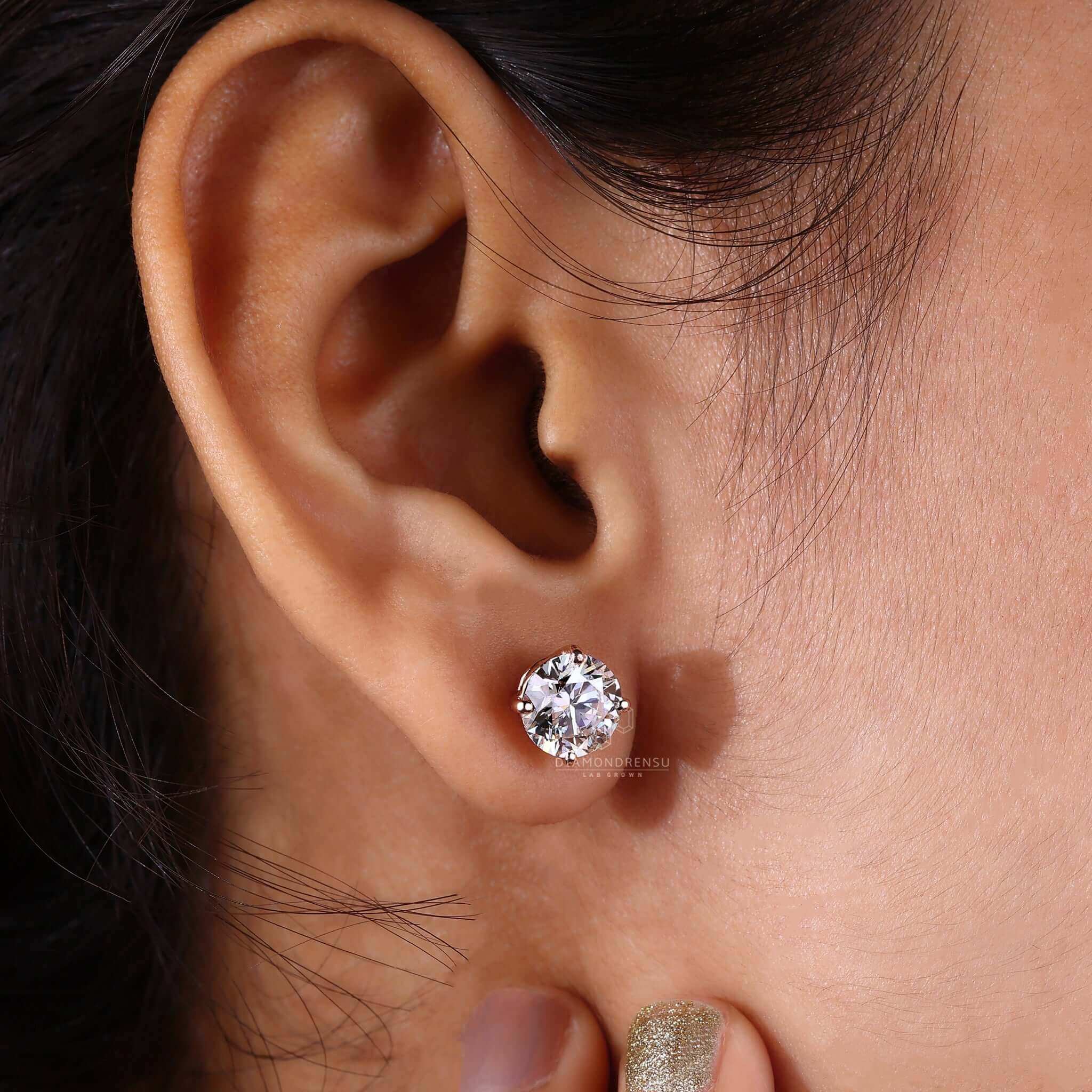 lab created diamond earrings