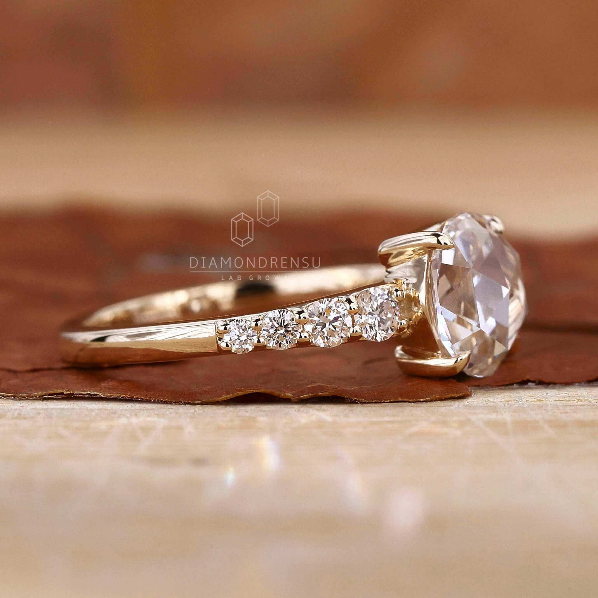 lab created diamond ring