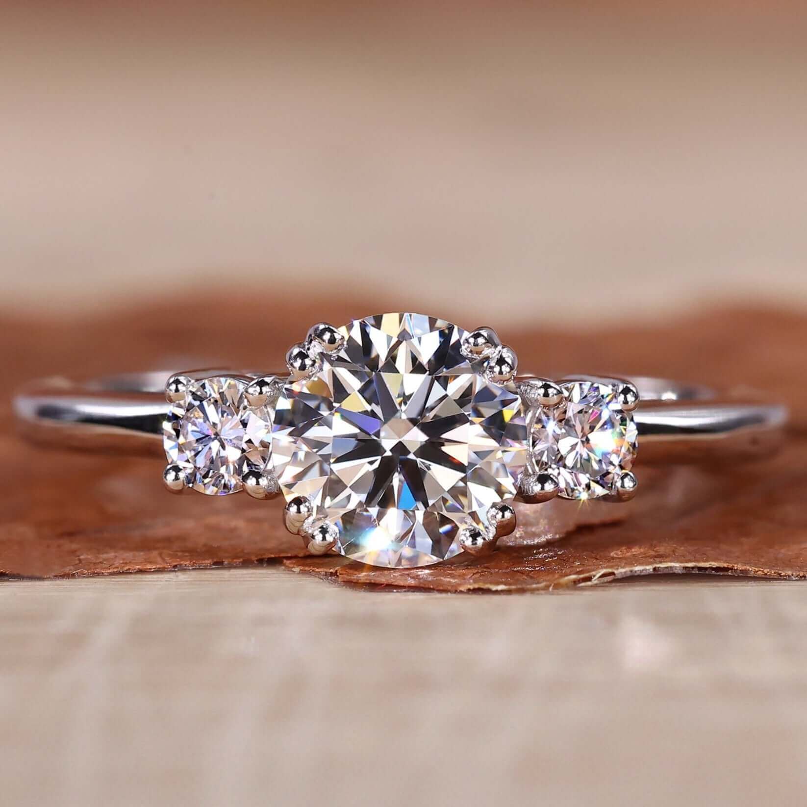 round lab grown diamond ring