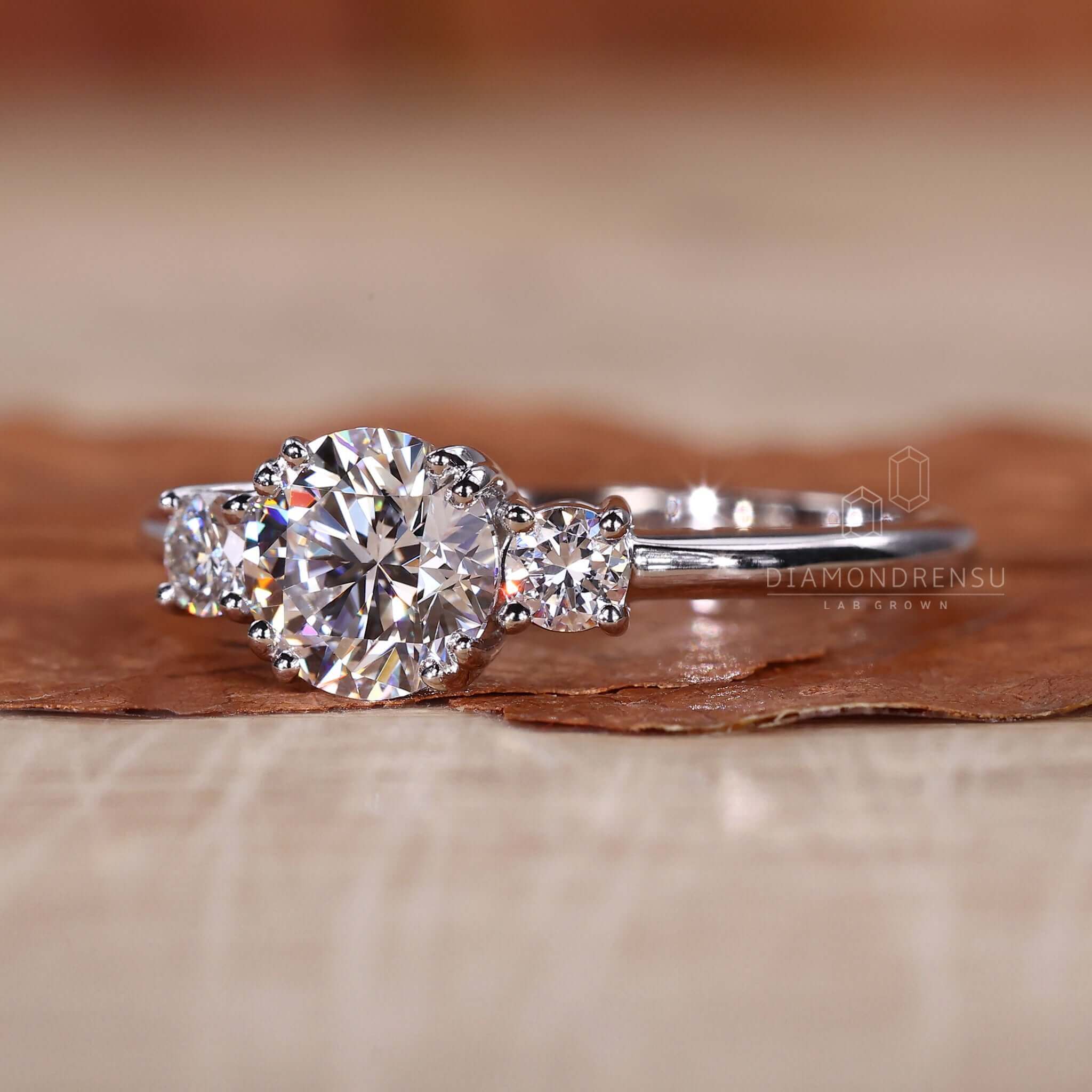 lab created diamond wedding ring