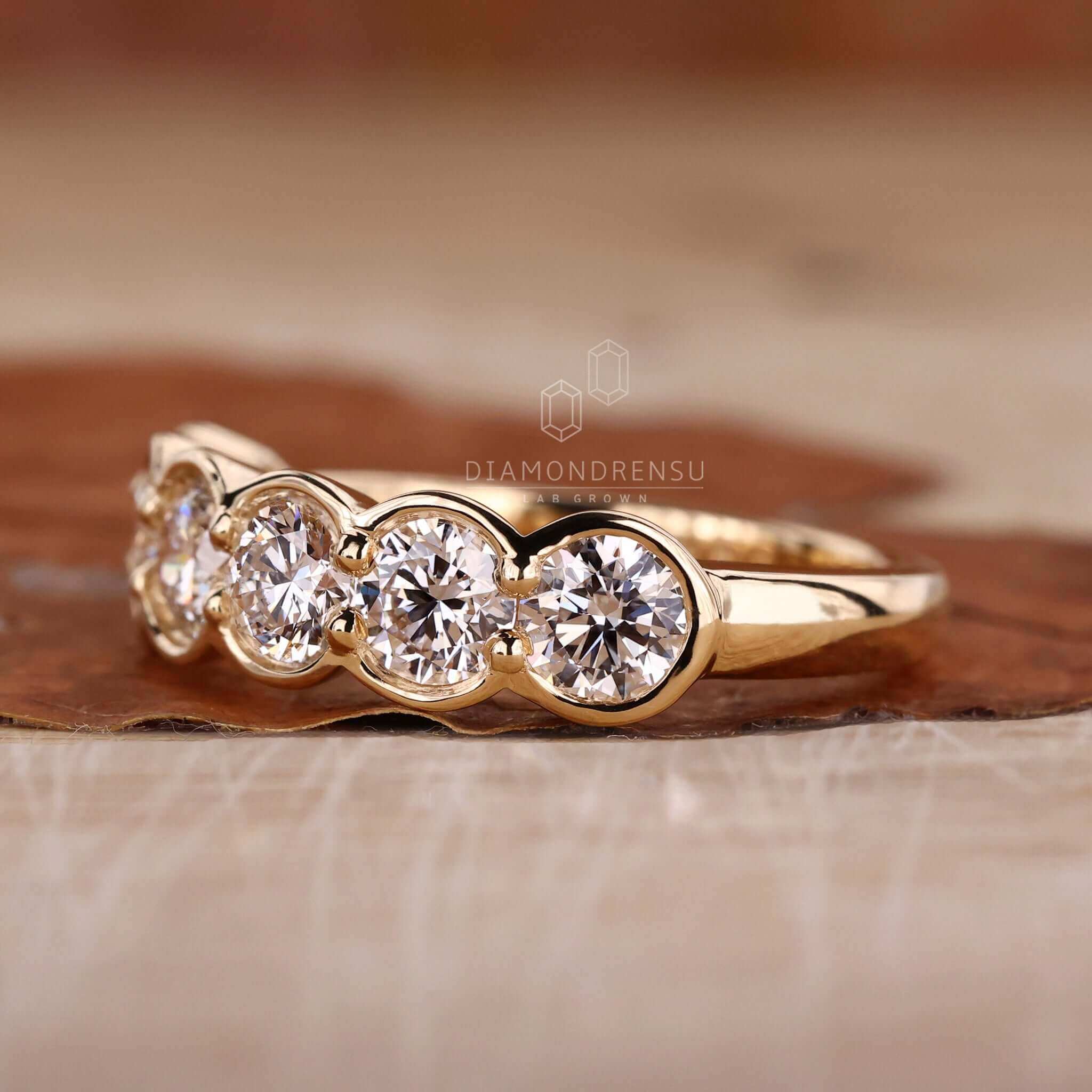 round diamond wedding band