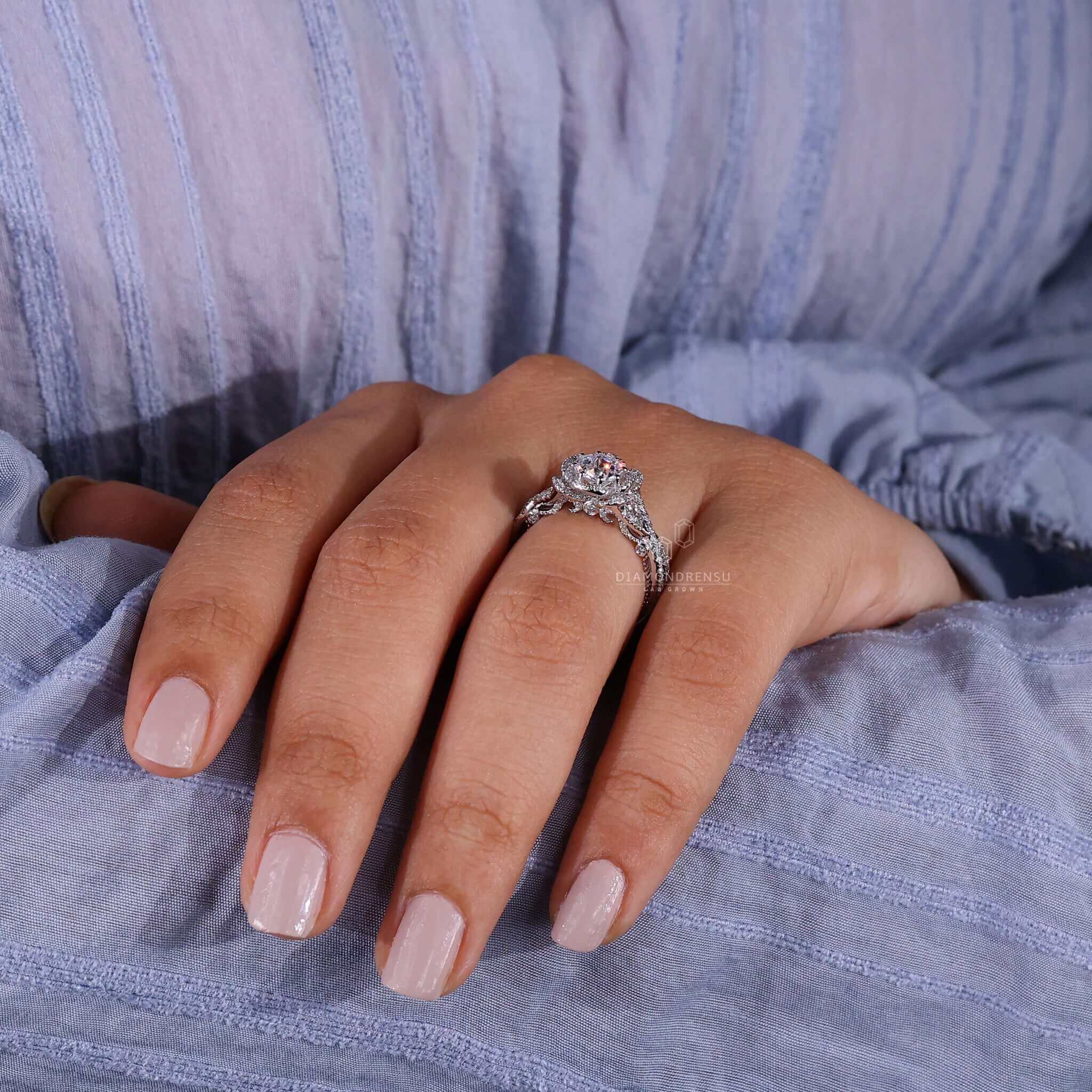 vintage style engagement ring