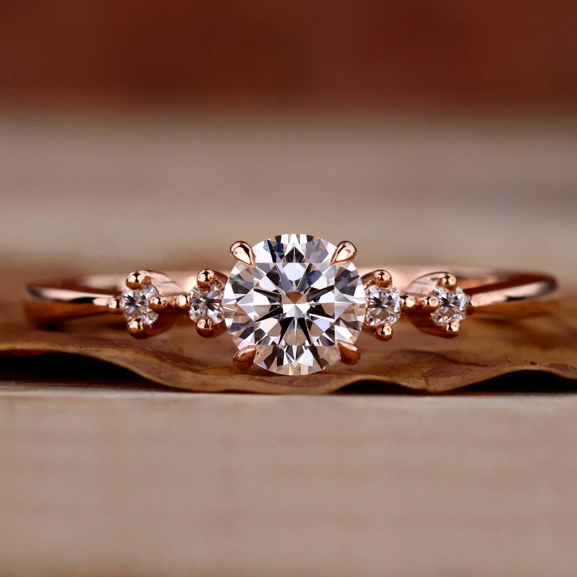 lab grown diamond engagement ring