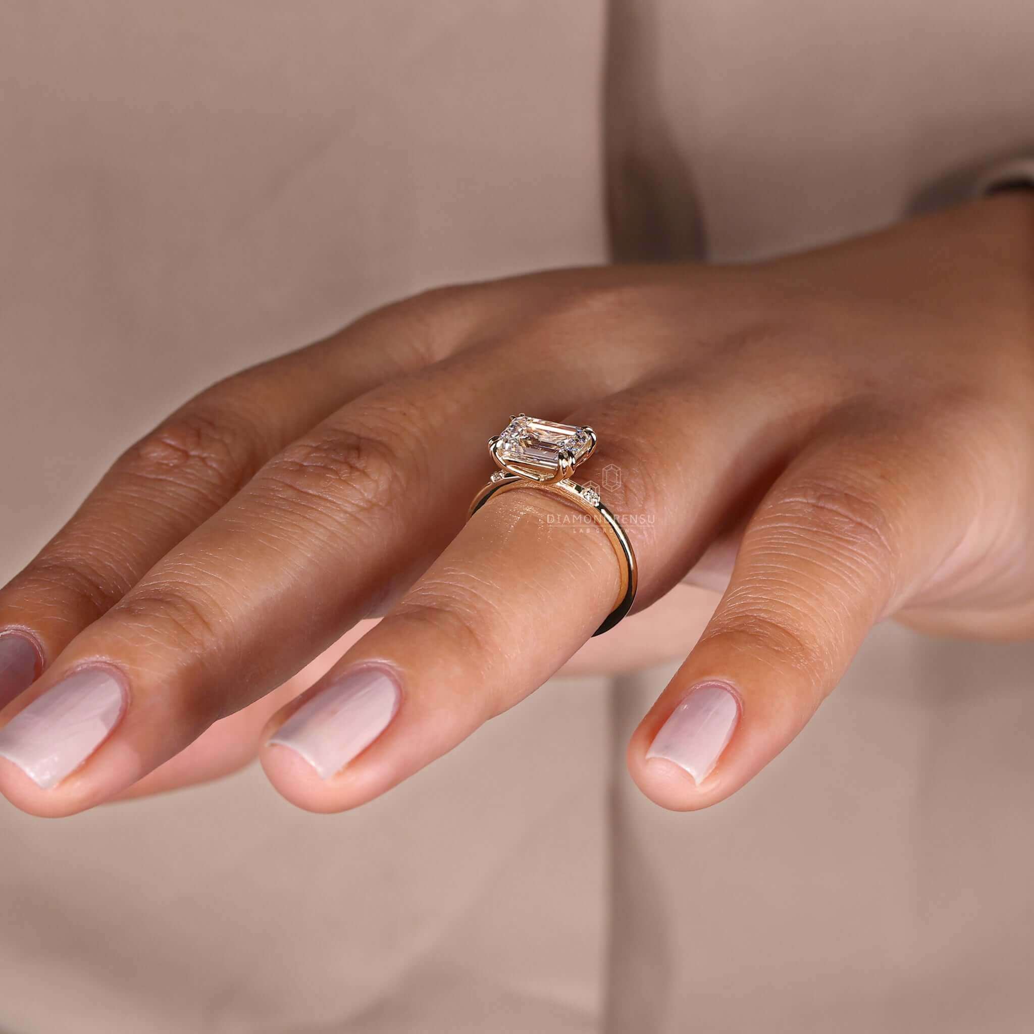 lab created diamond wedding ring