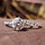 4.04 TCW Round Cut Floating Bubble Set Pave Moissanite Wedding Ring Set