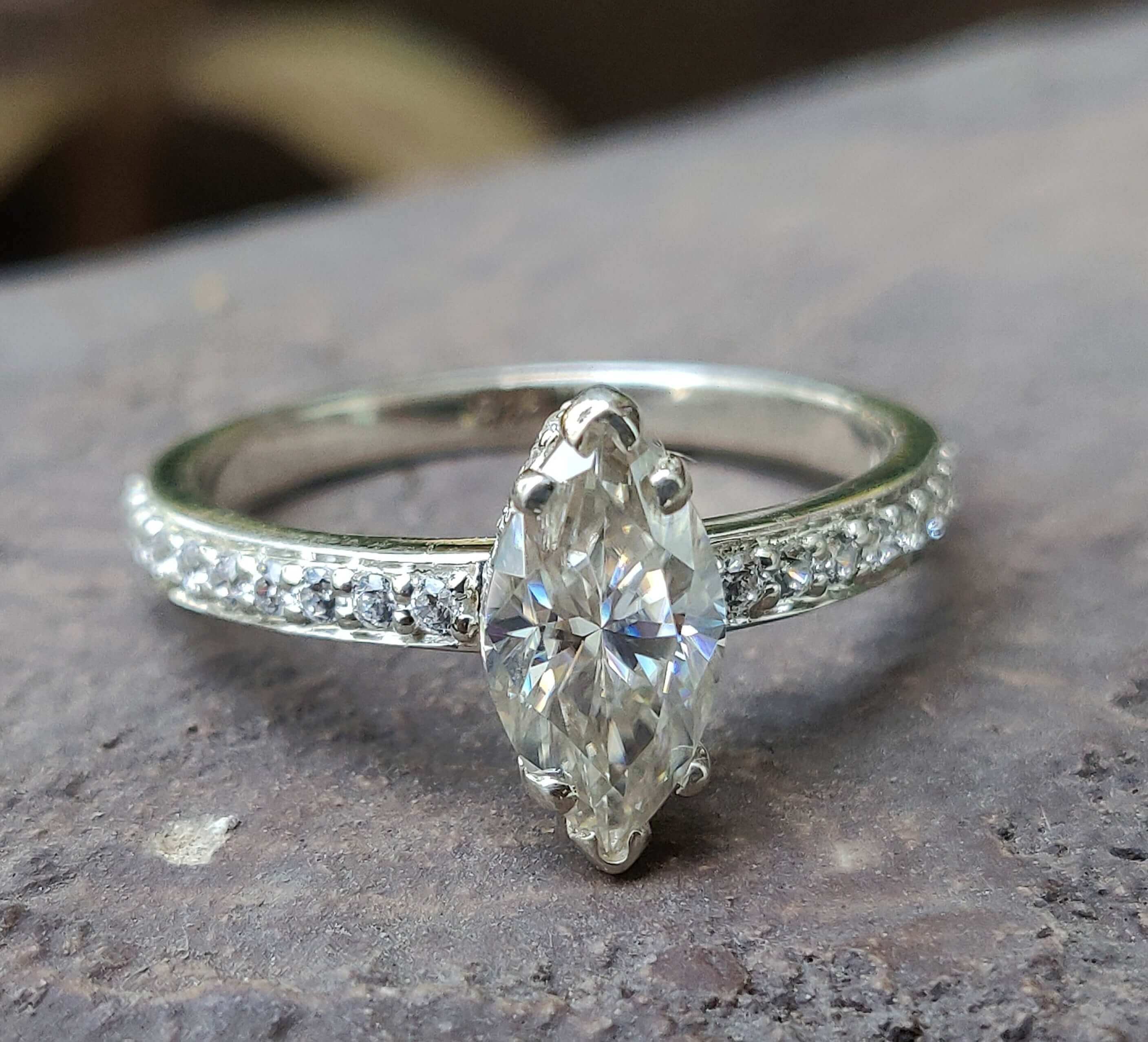 marquise moissanite ring