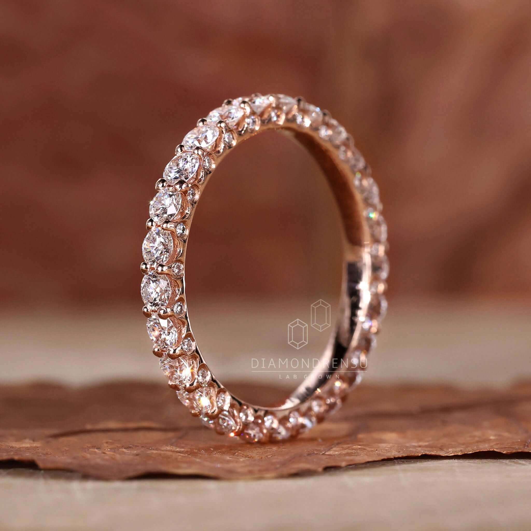 lab created diamond band