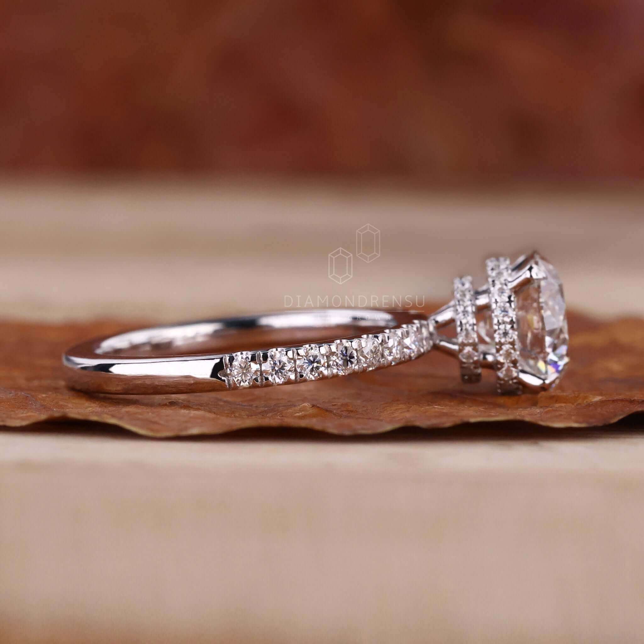 lab created diamond ring