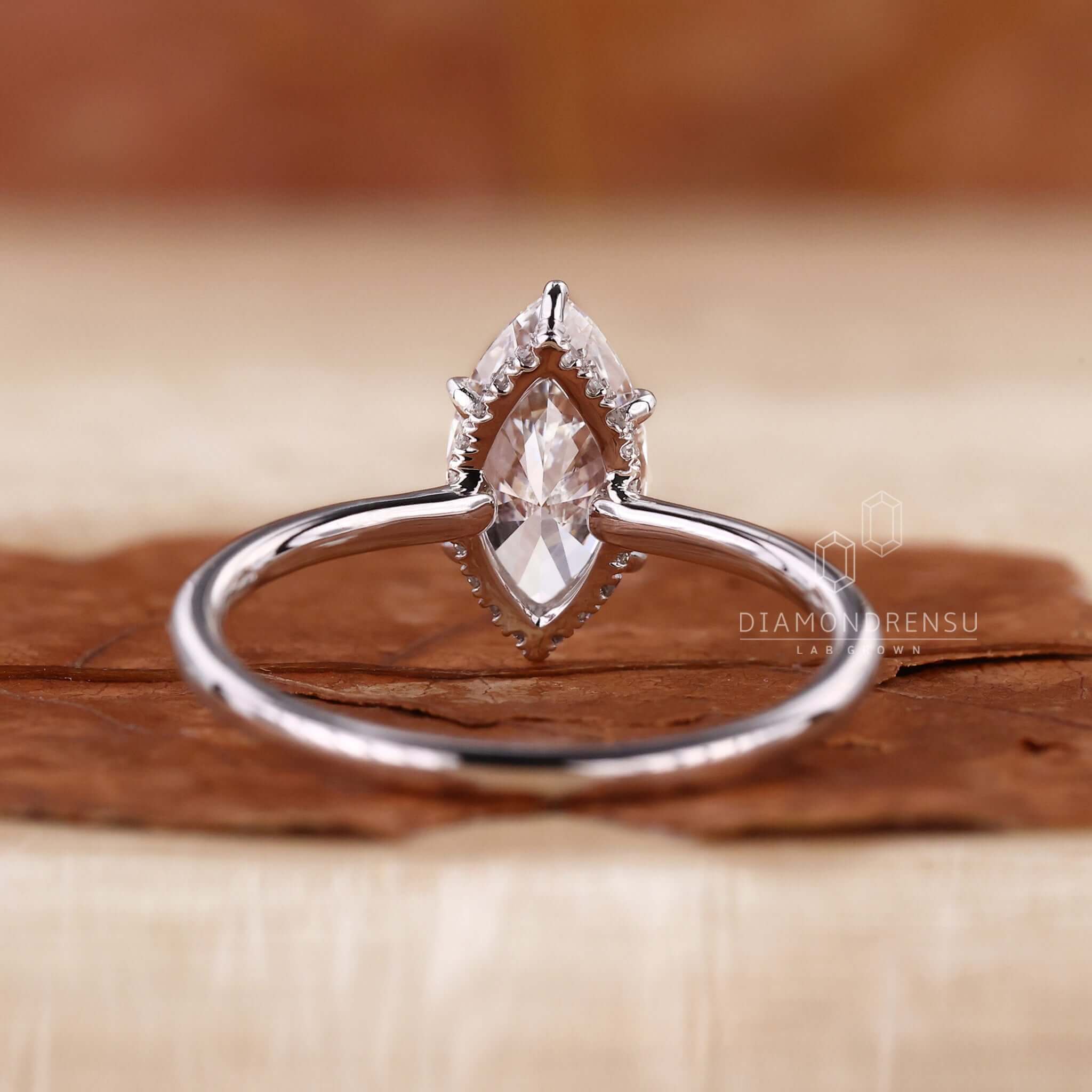 lab created diamond ring