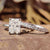 2.36 TCW Radiant Cut Colorless Moissanite Wedding Ring Set