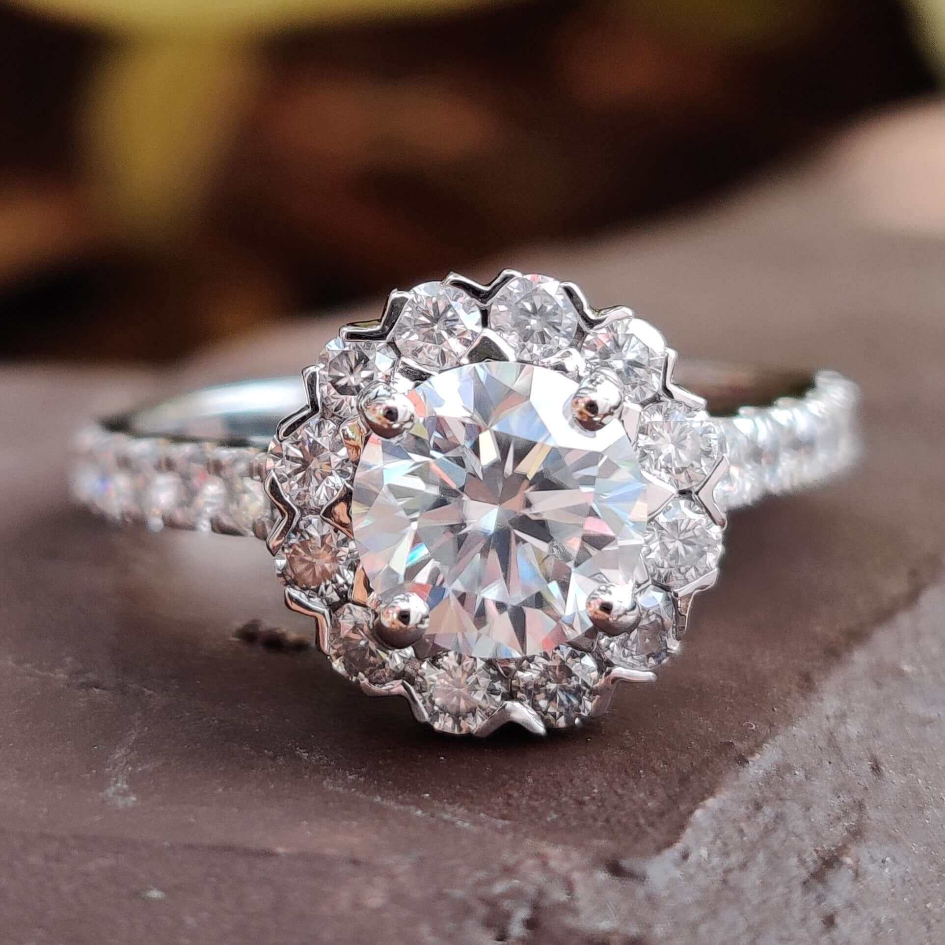 moissanite engagement rings