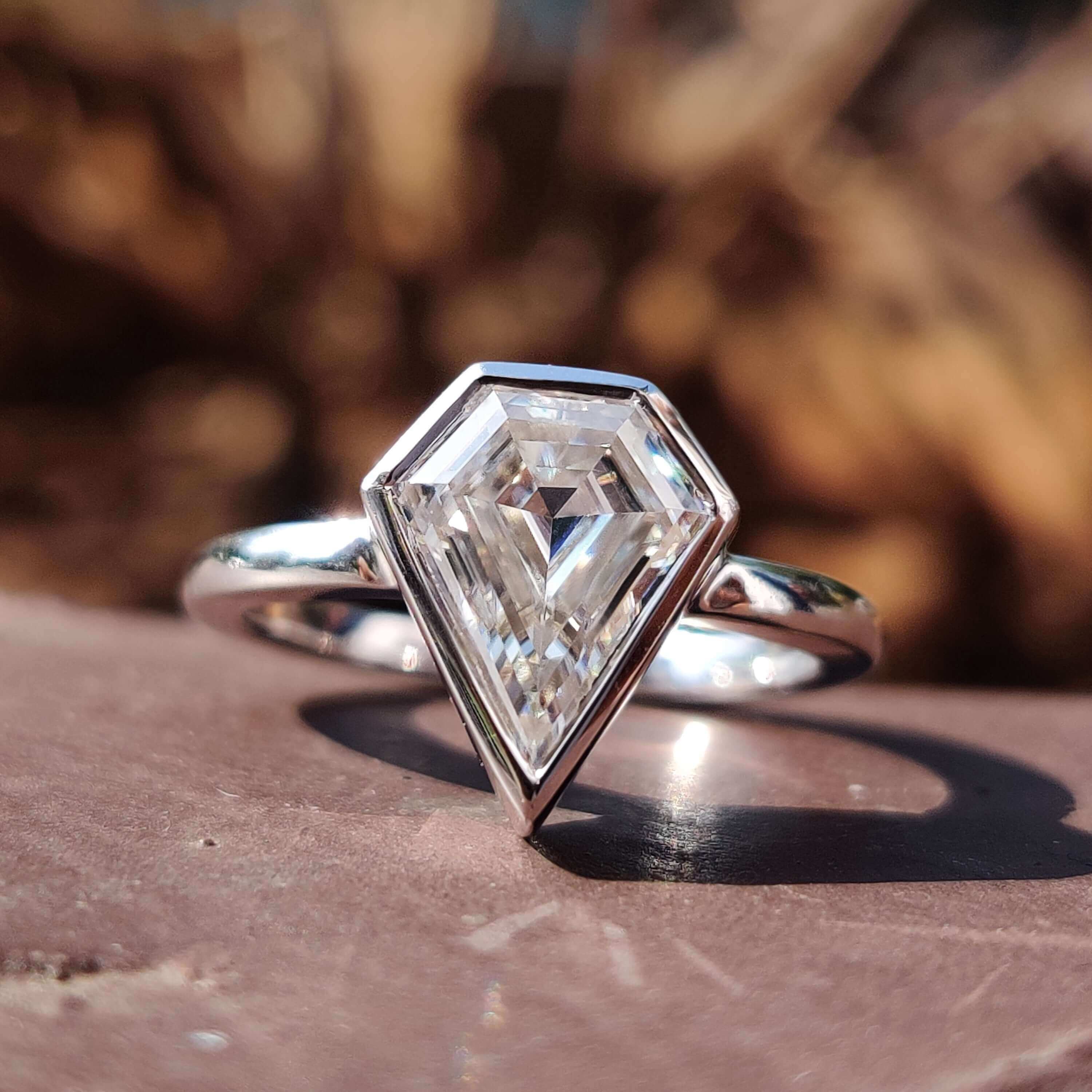 moissanite solitaire engagement ring