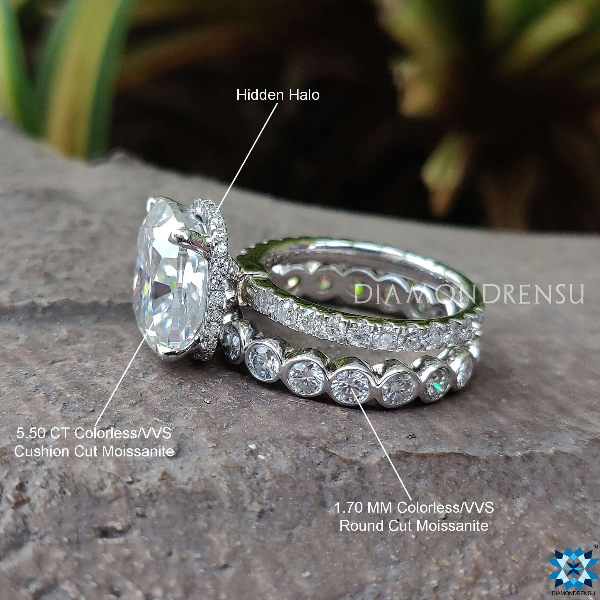 moissanite bridal set