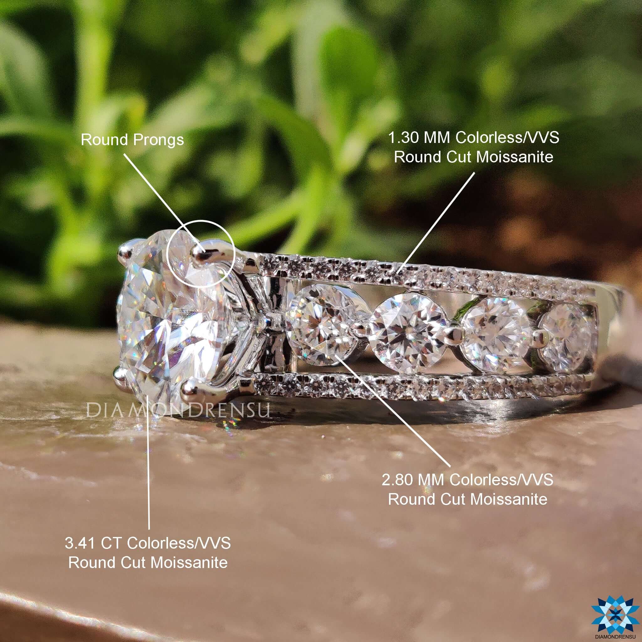 white gold ring - diamondrensu