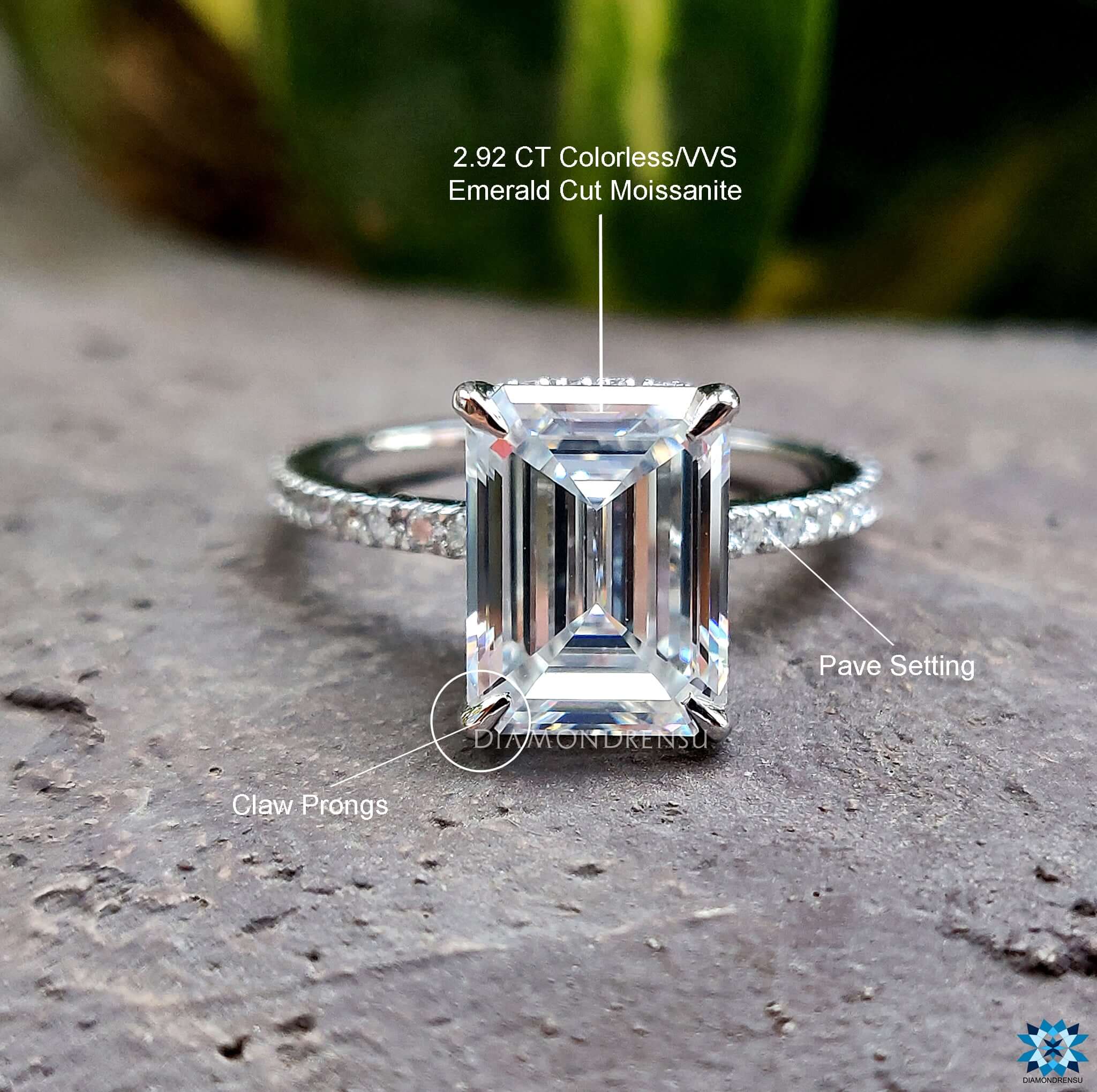 emerald cut moissanite jewelry