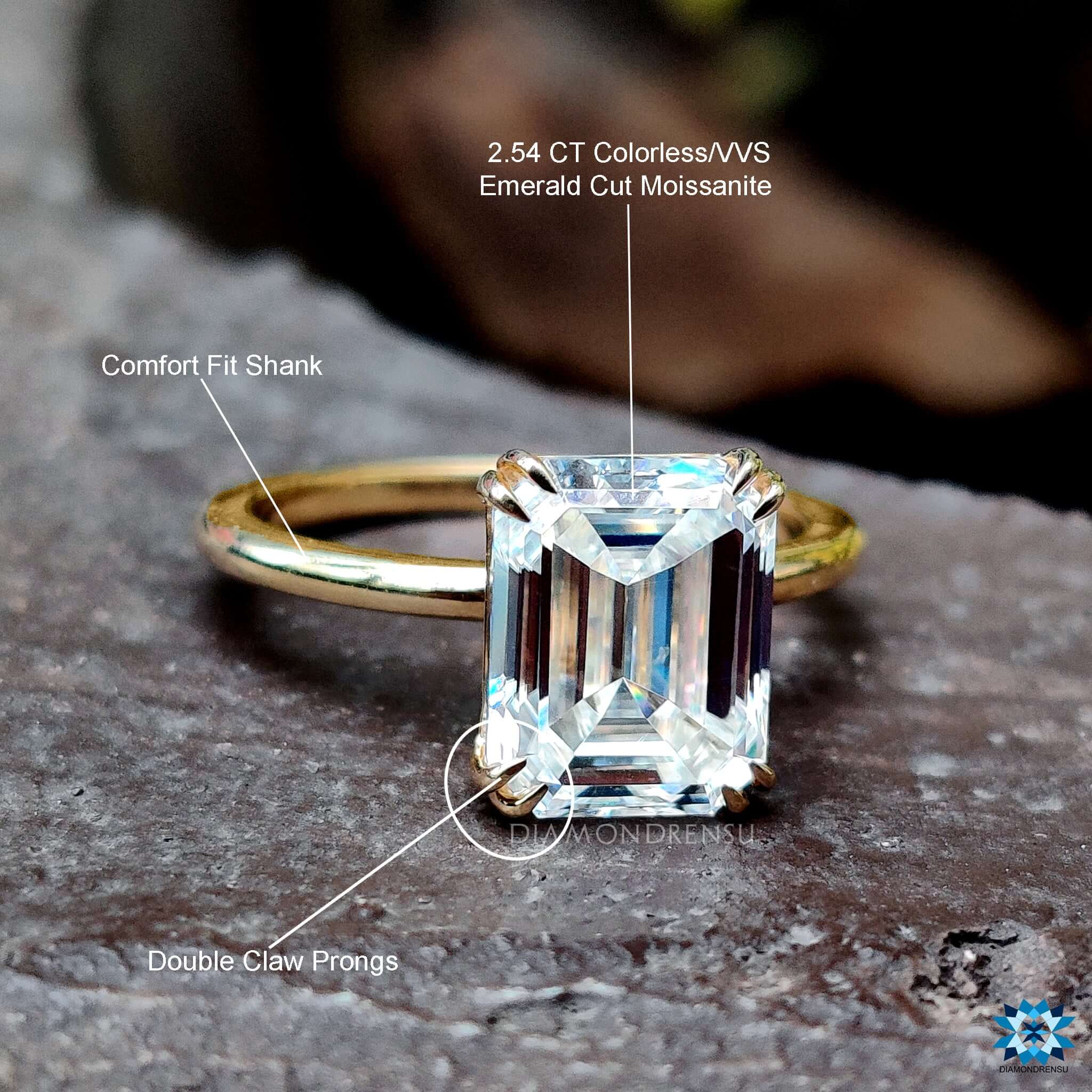 moissanite solitaire ring