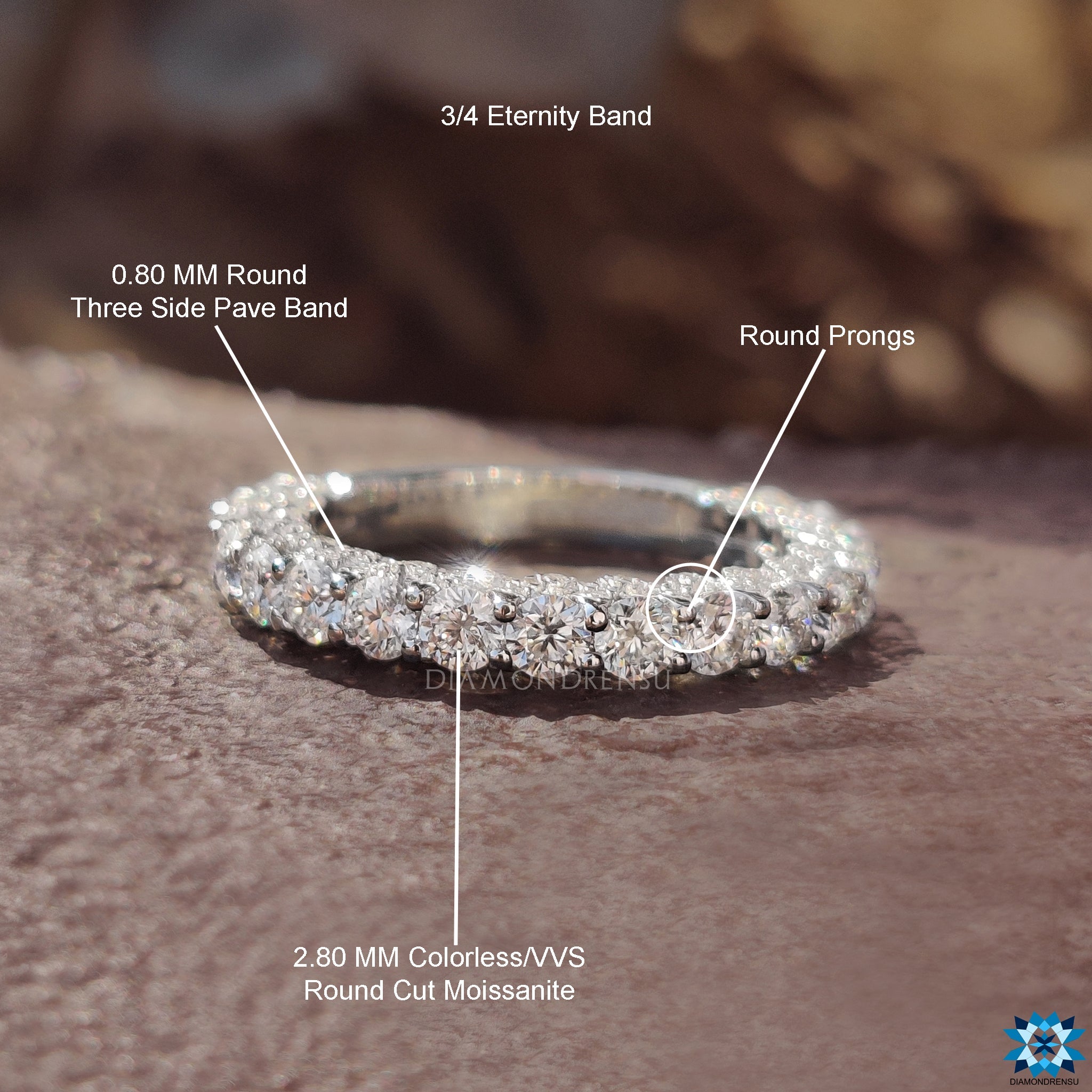 moissanite band