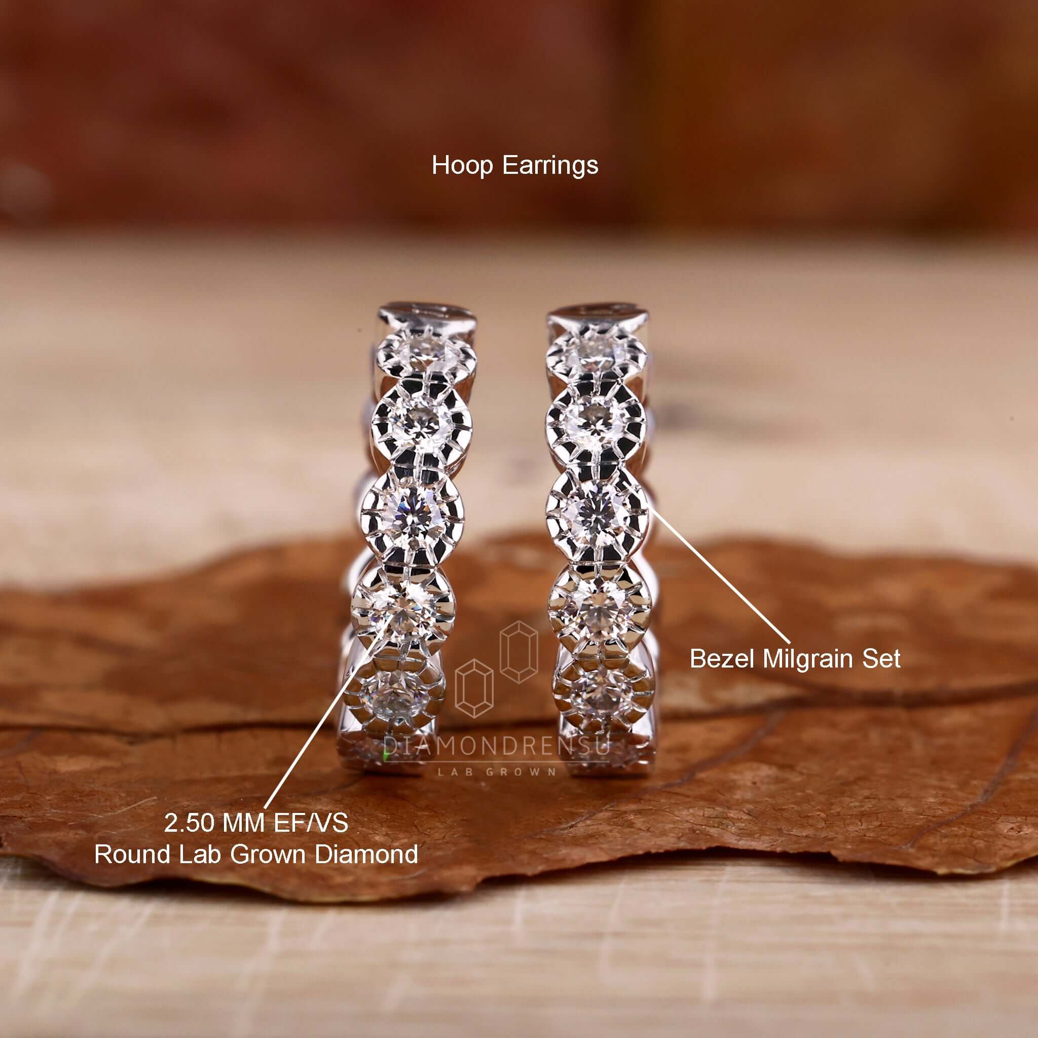 certified diamond earrings