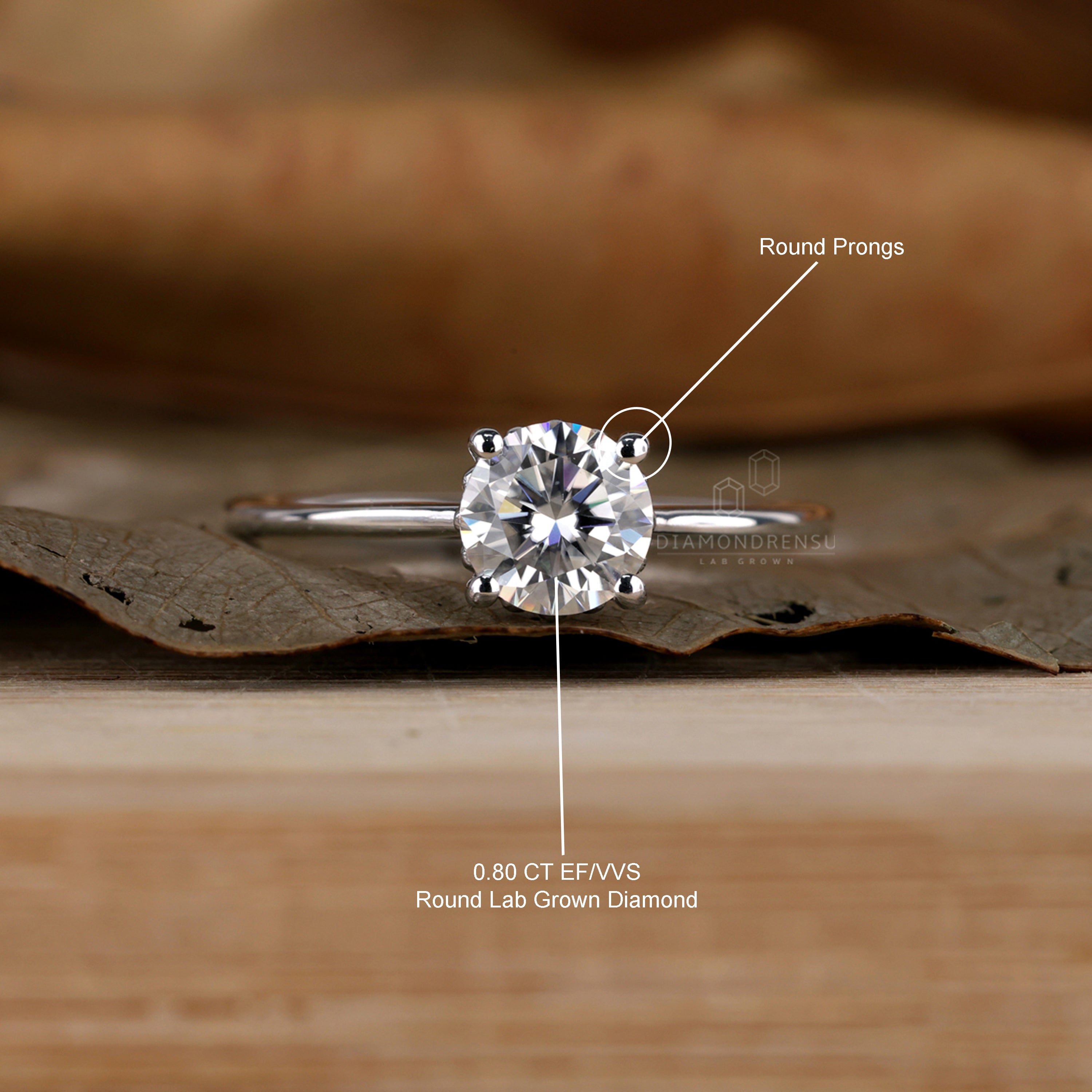 round solitaire ring