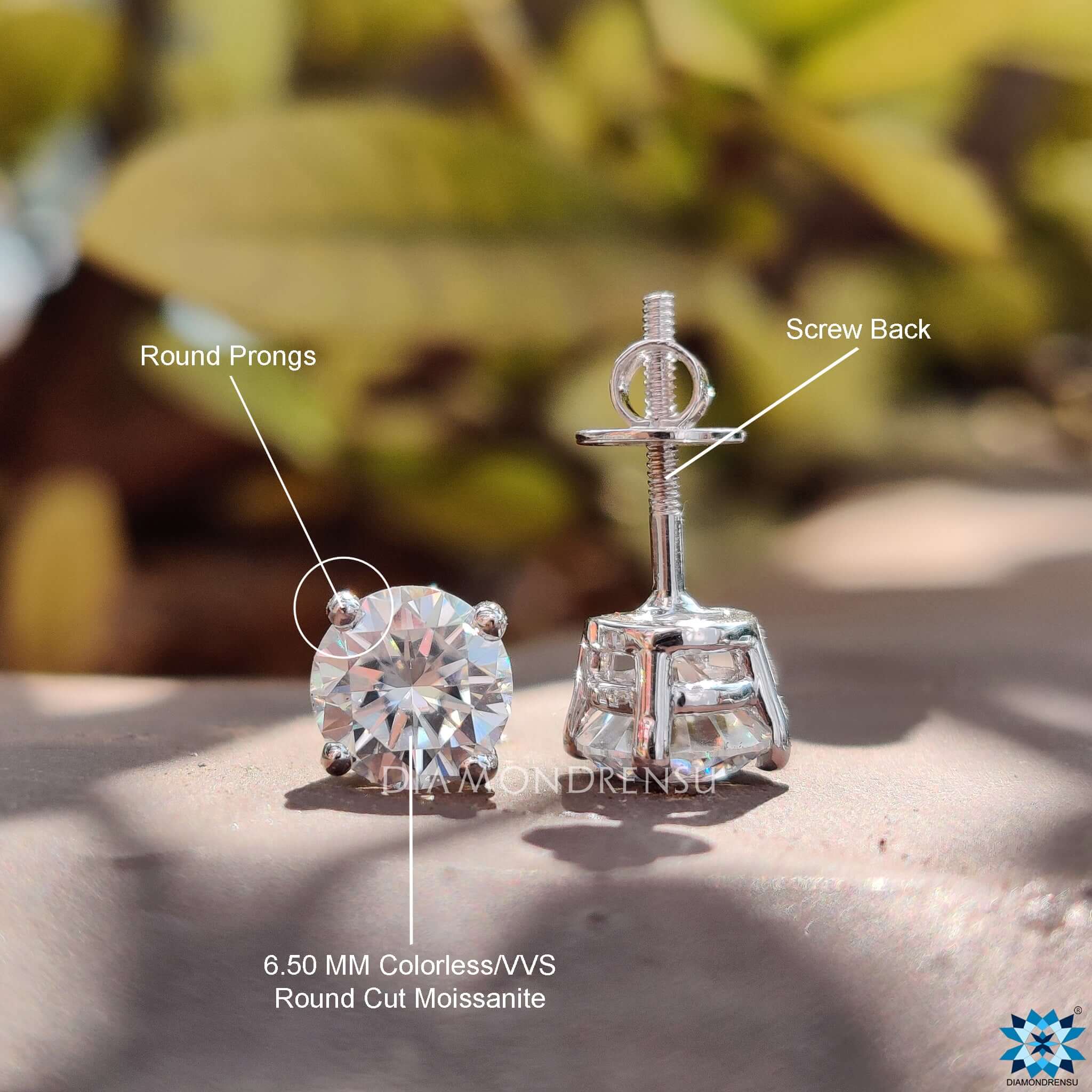 white gold wedding earrings - diamondrensu