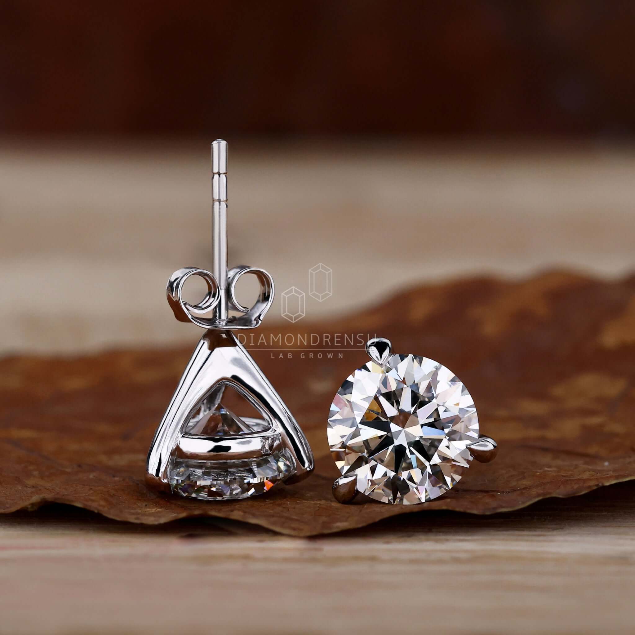 lab created diamond earrings