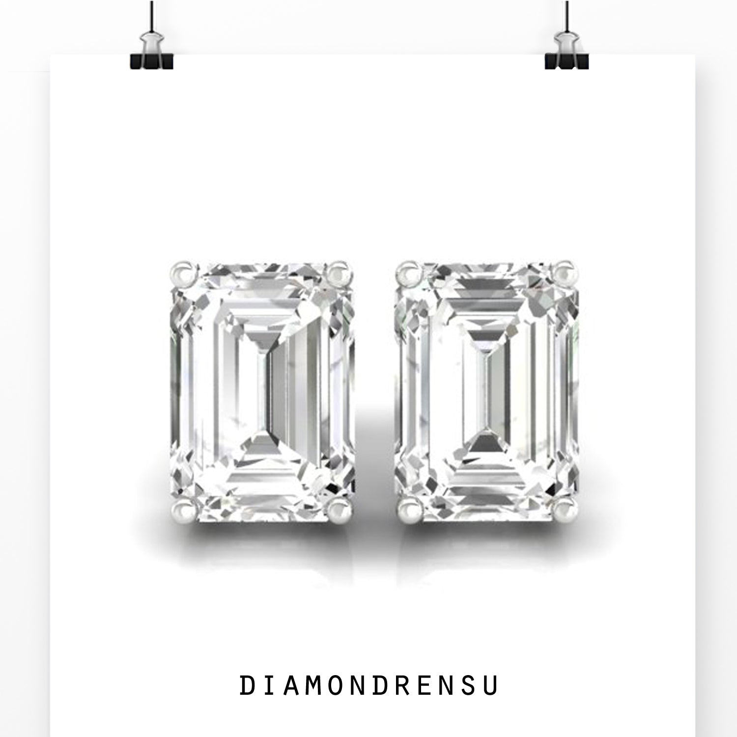 emerald cut moissanite - diamondrensu