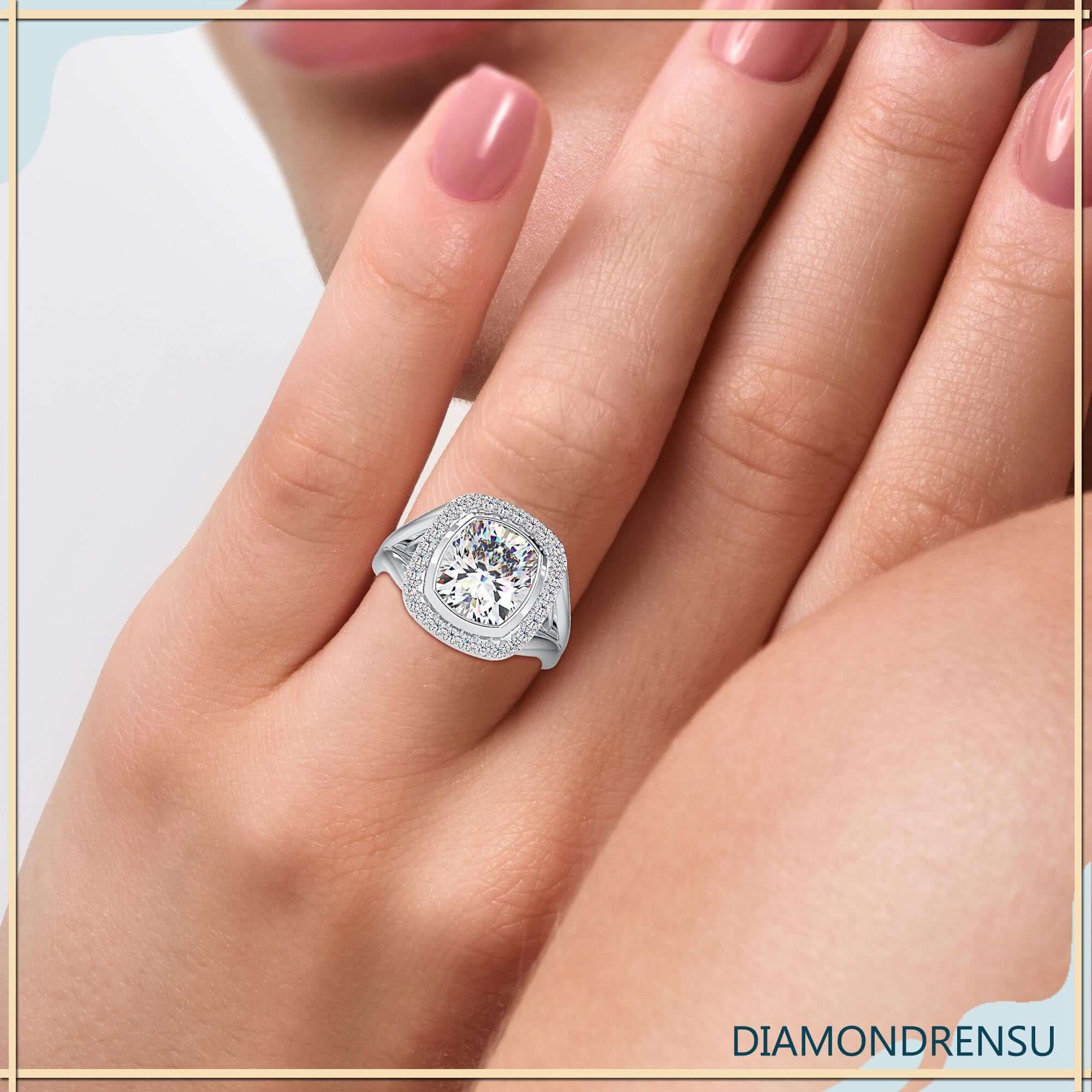 moissanite engagement rings - diamondrensu