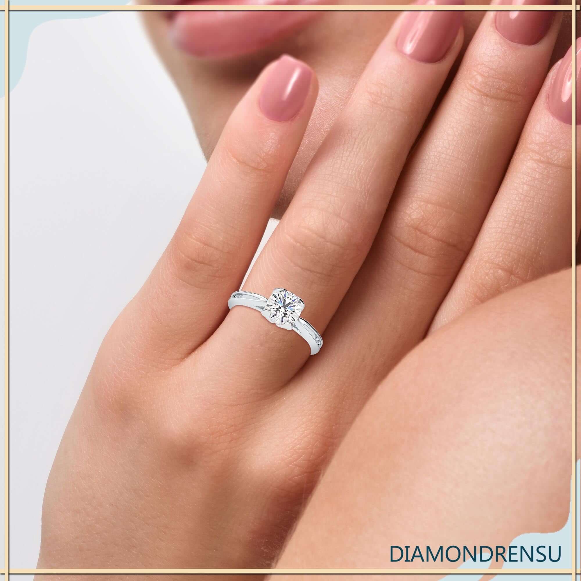 moissanite engagement ring - diamondrensu