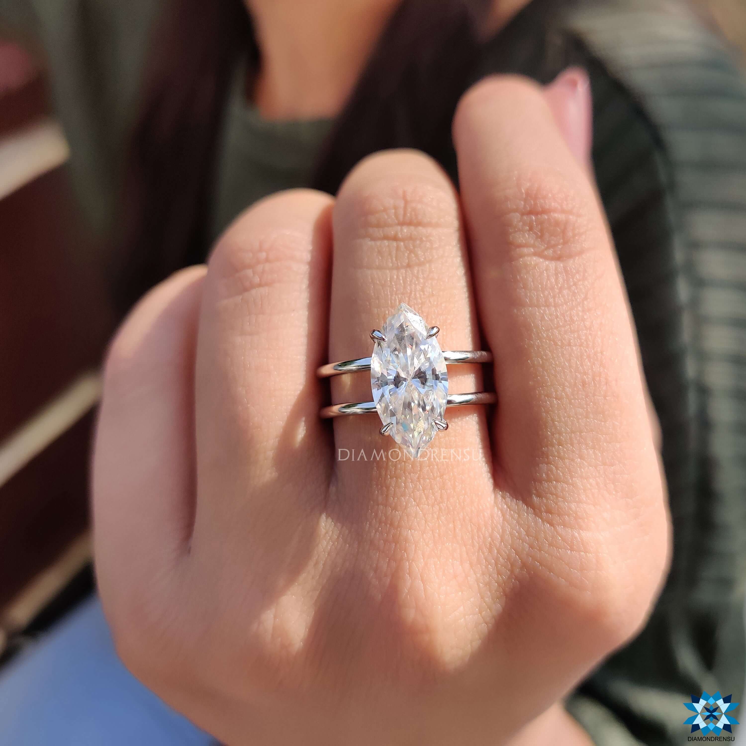 vintage moissanite engagement ring - diamondrensu