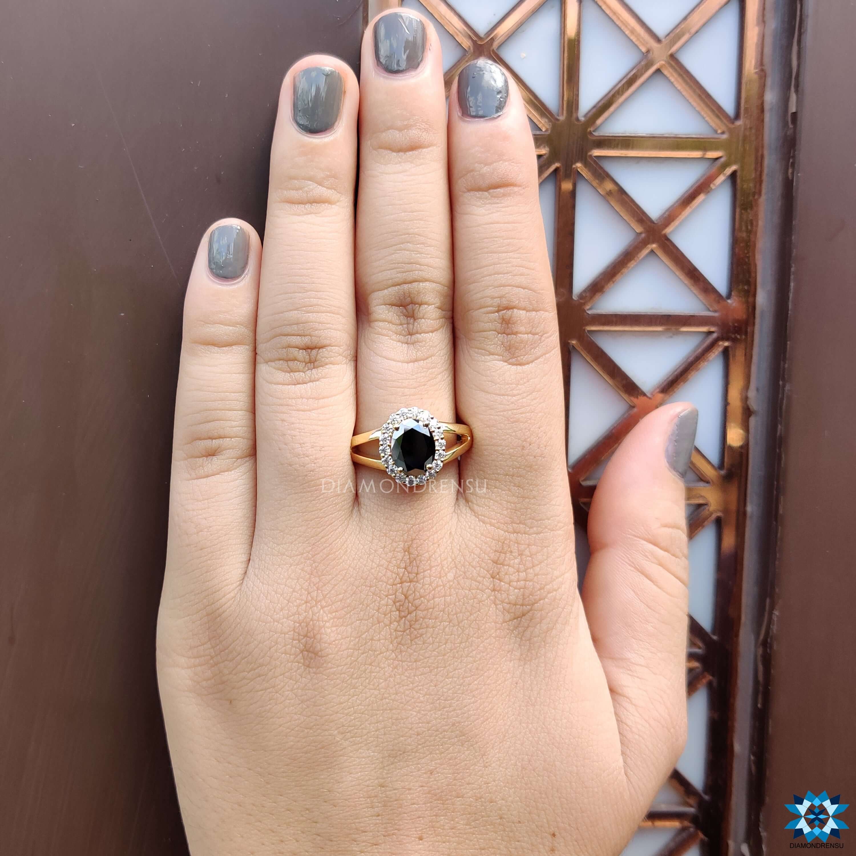 moissanite engagement ring - diamondrensu