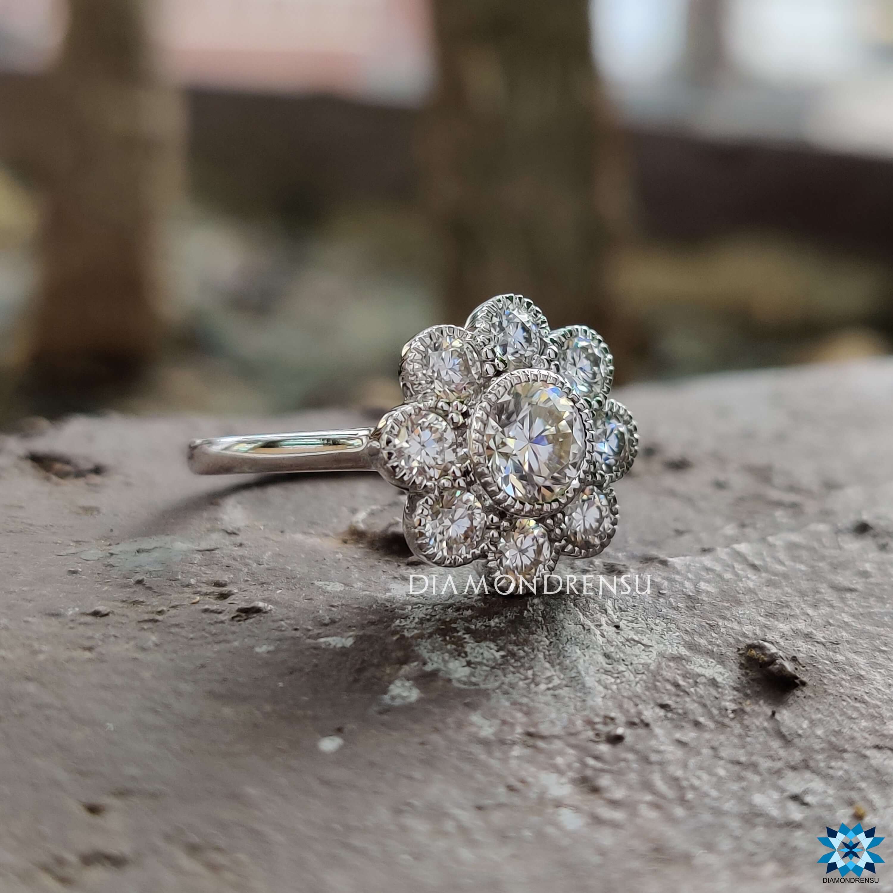 moissanite halo engagement rings - diamondrensu