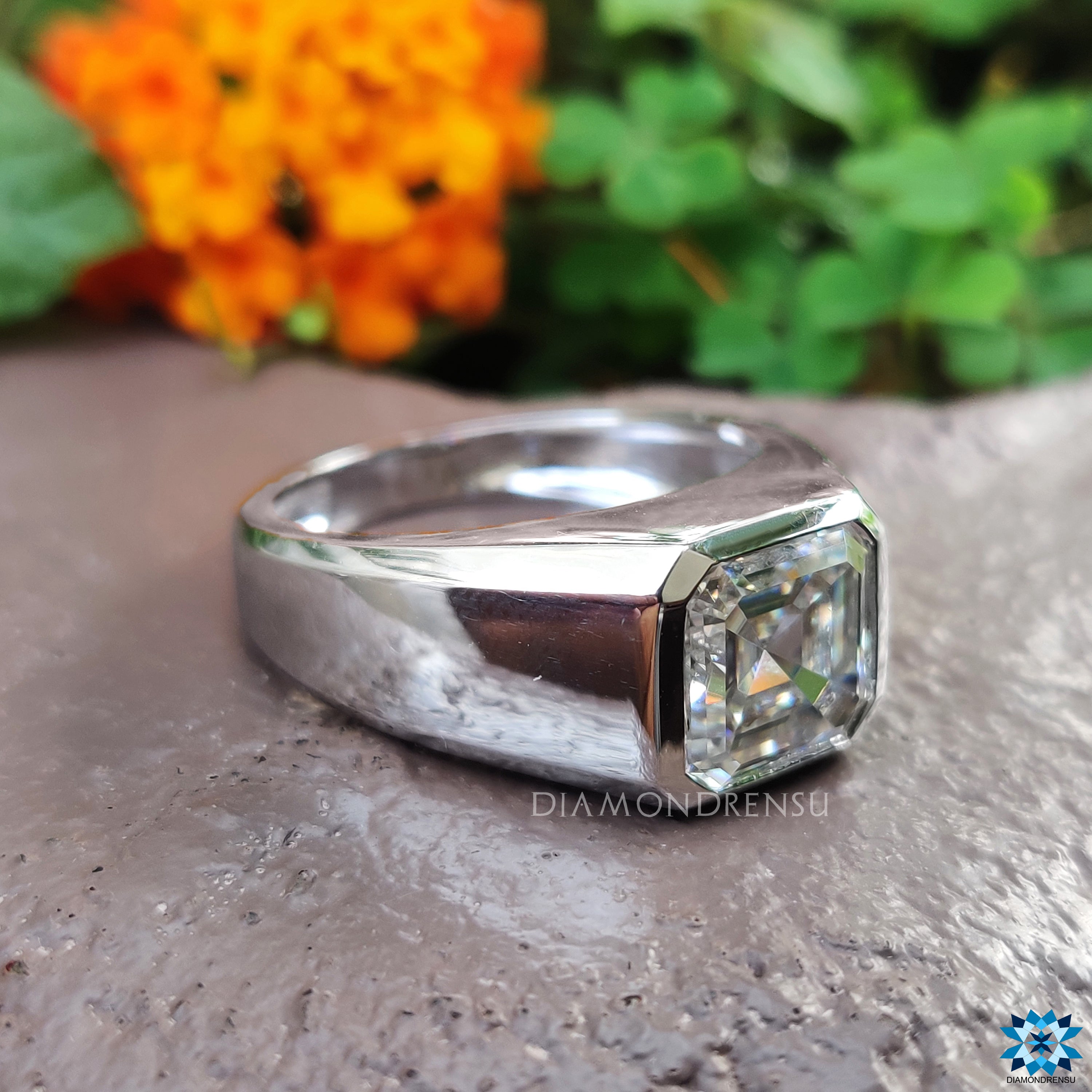 custom moissanite engagement ring - diamondrensu