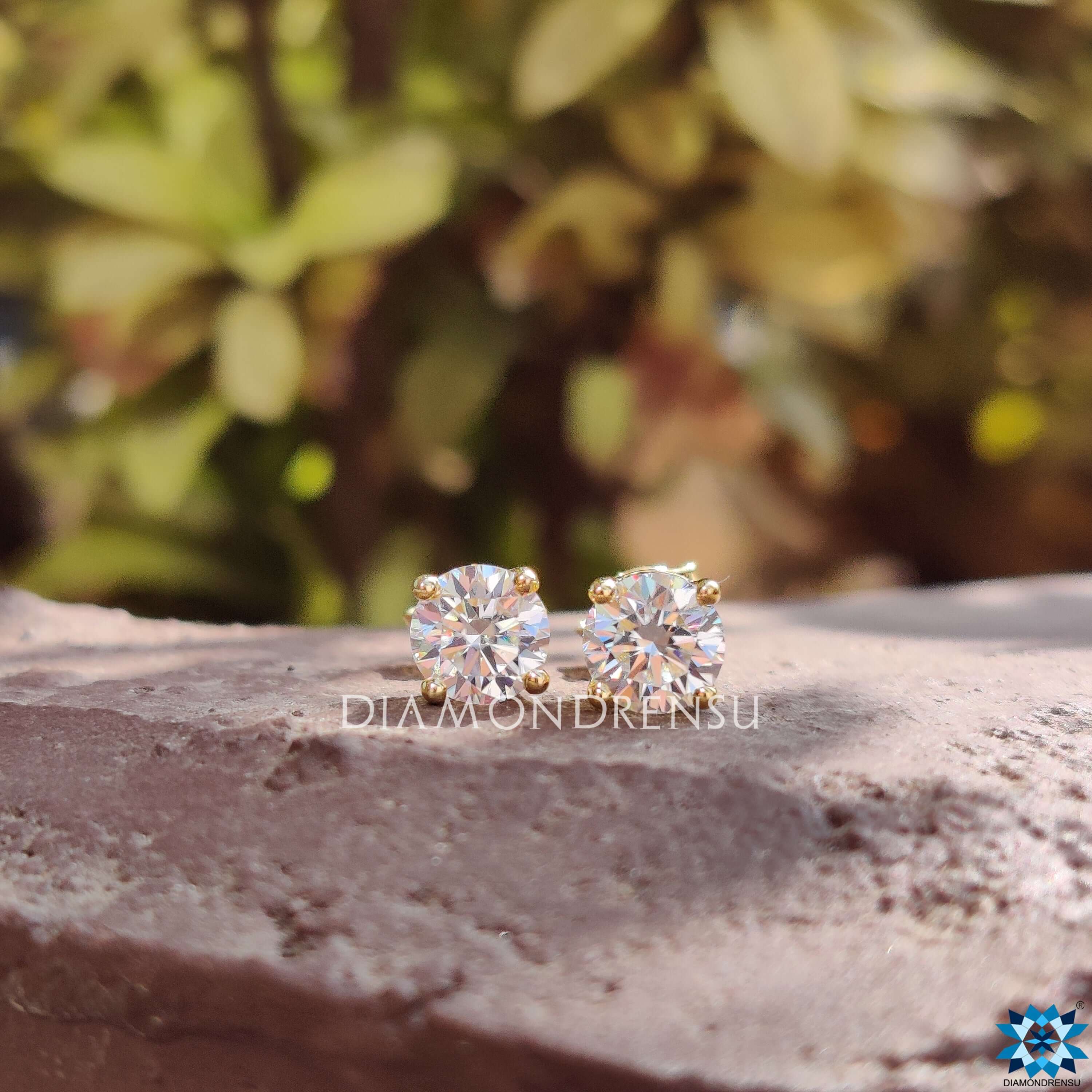 moissanite stud - diamondrensu